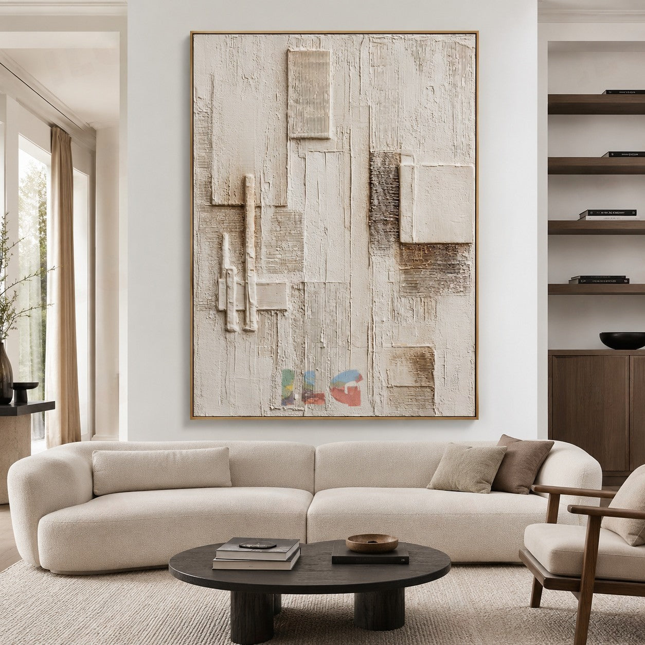 Limestone Rhythm – Abstract Textured Wall Art