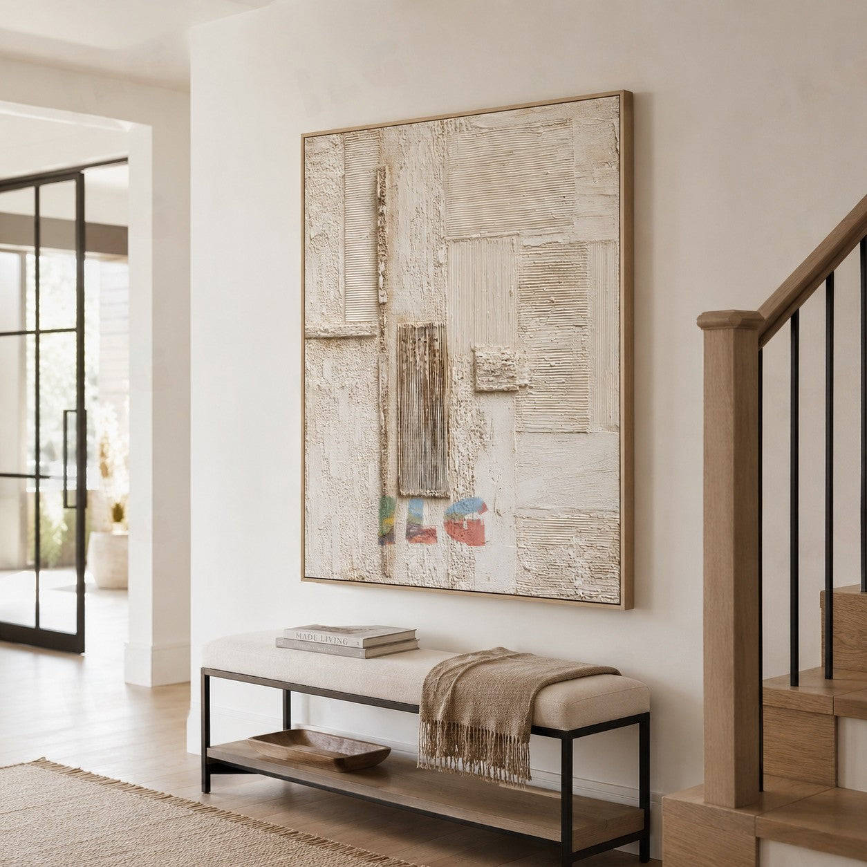 Woven Plaster Fields – Abstract Textured Wall Art