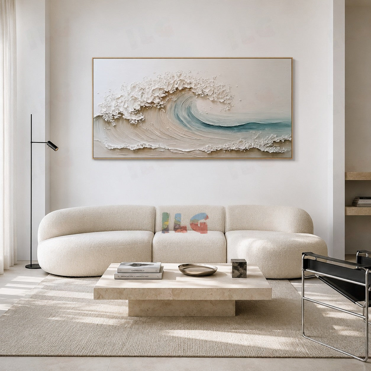 Coastal Foam Motion – Textured Ocean Wall Art