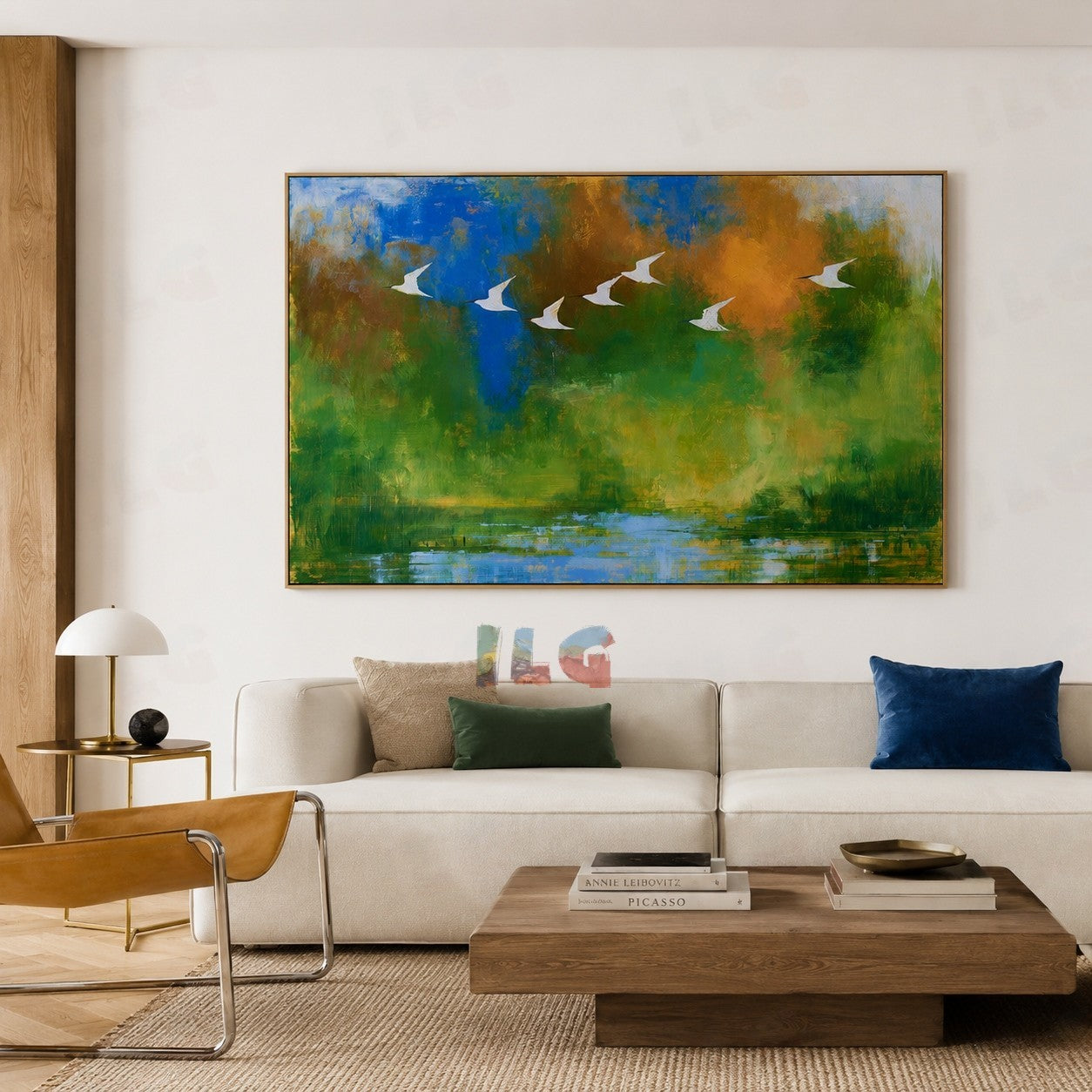 Verdant Flight – Abstract Nature Wall Art
