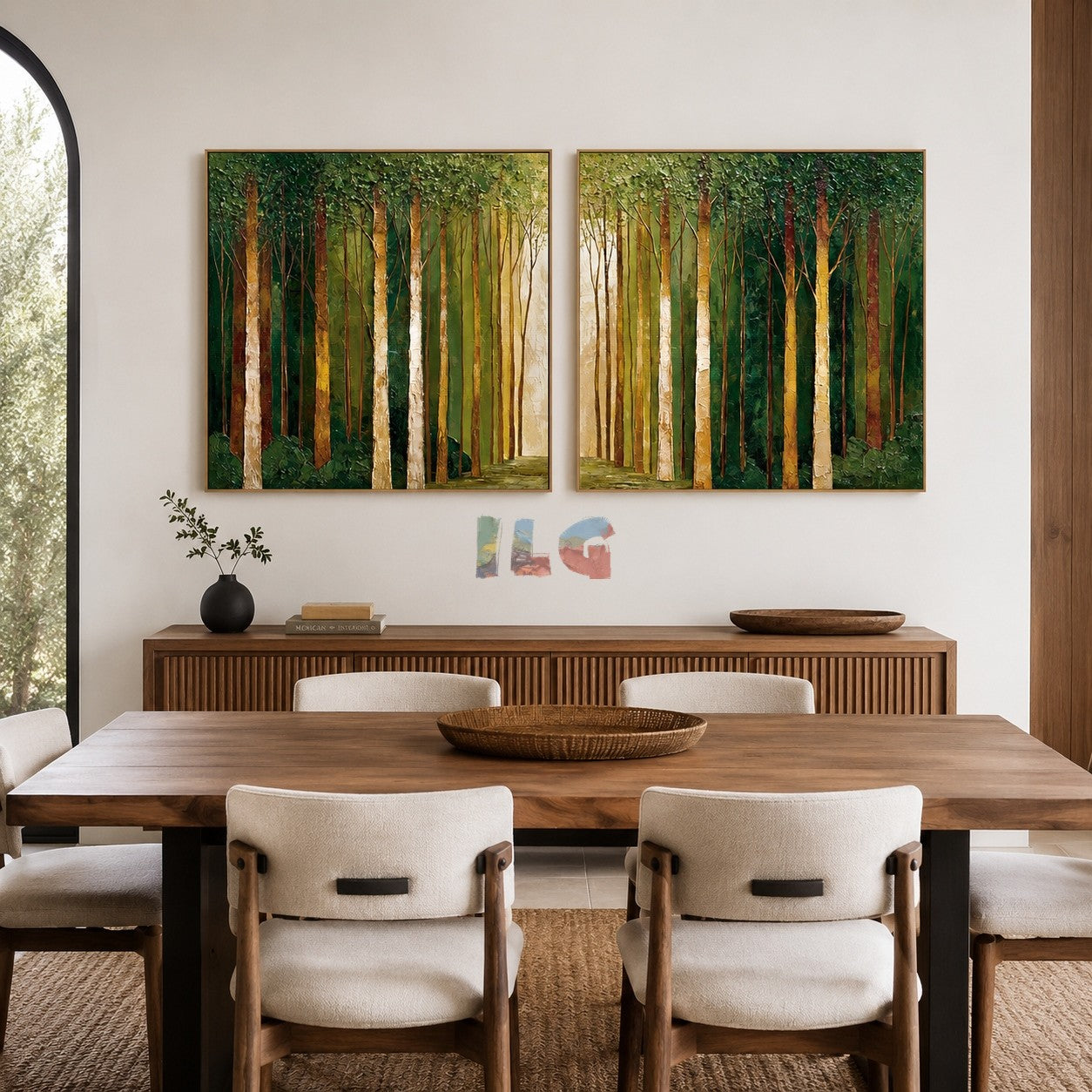 Woodland Light Diptych – Landscape Wall Art