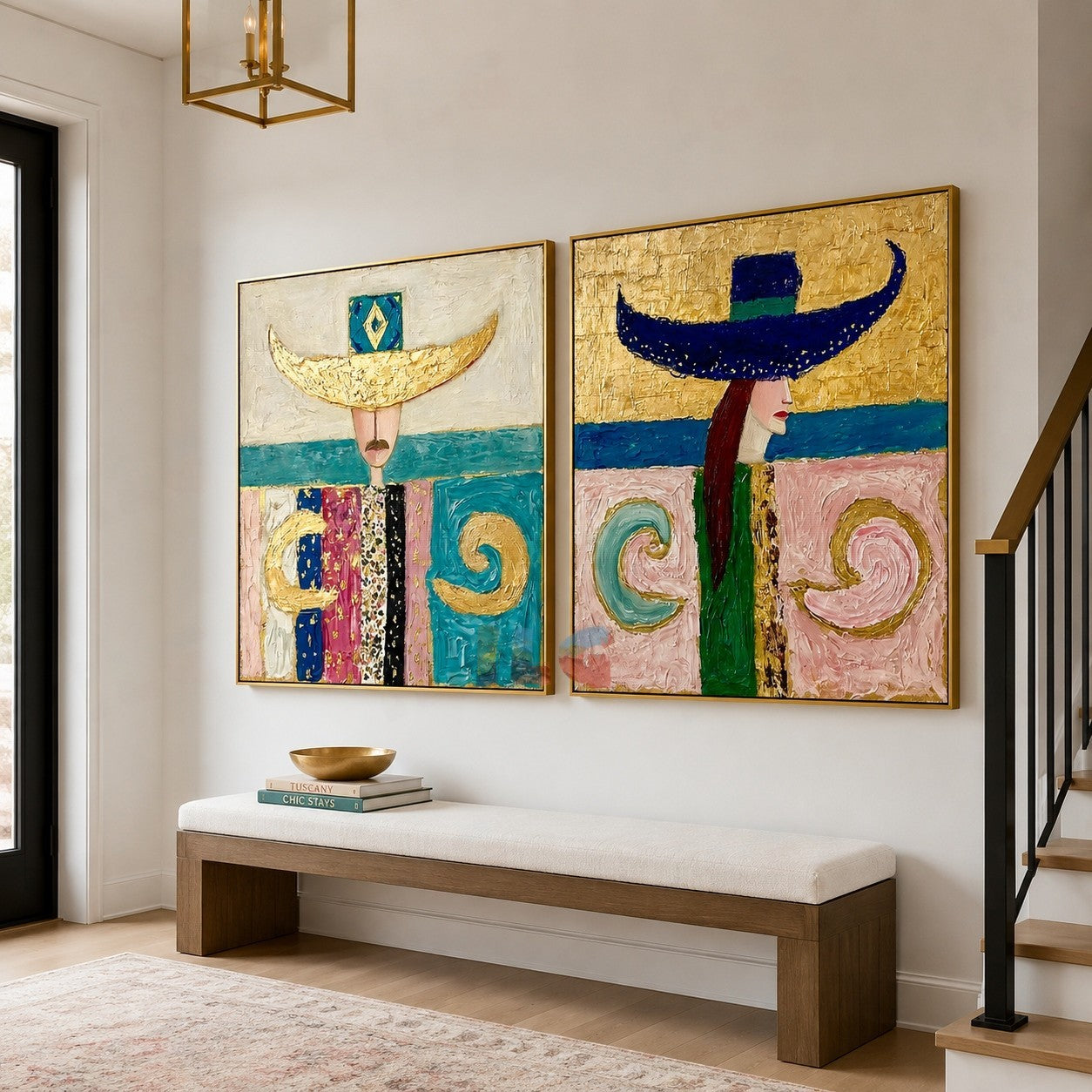 Coastal Riders – Abstract Portrait Wall Art Set