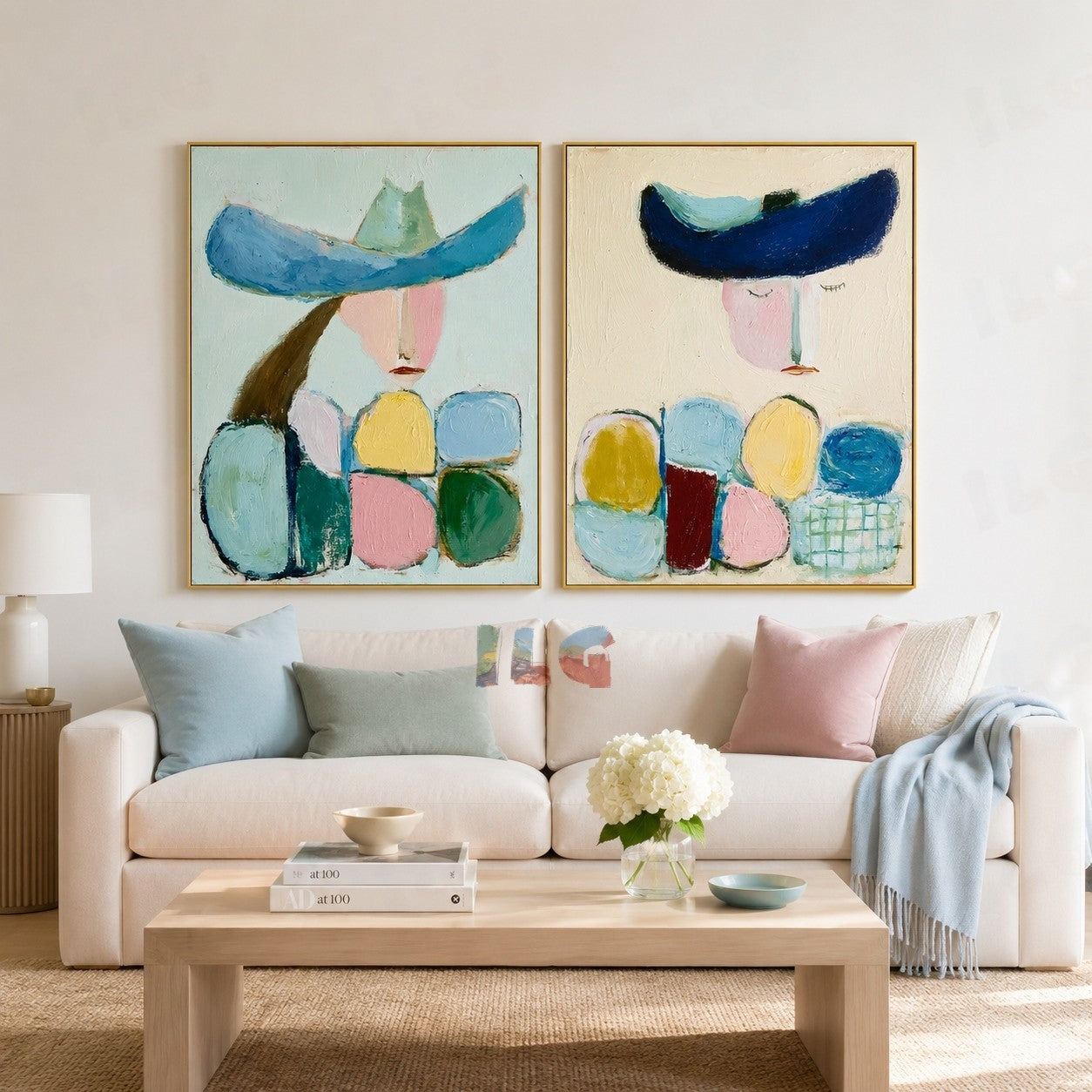 Dreamy Figures – Abstract Portrait Wall Art Set