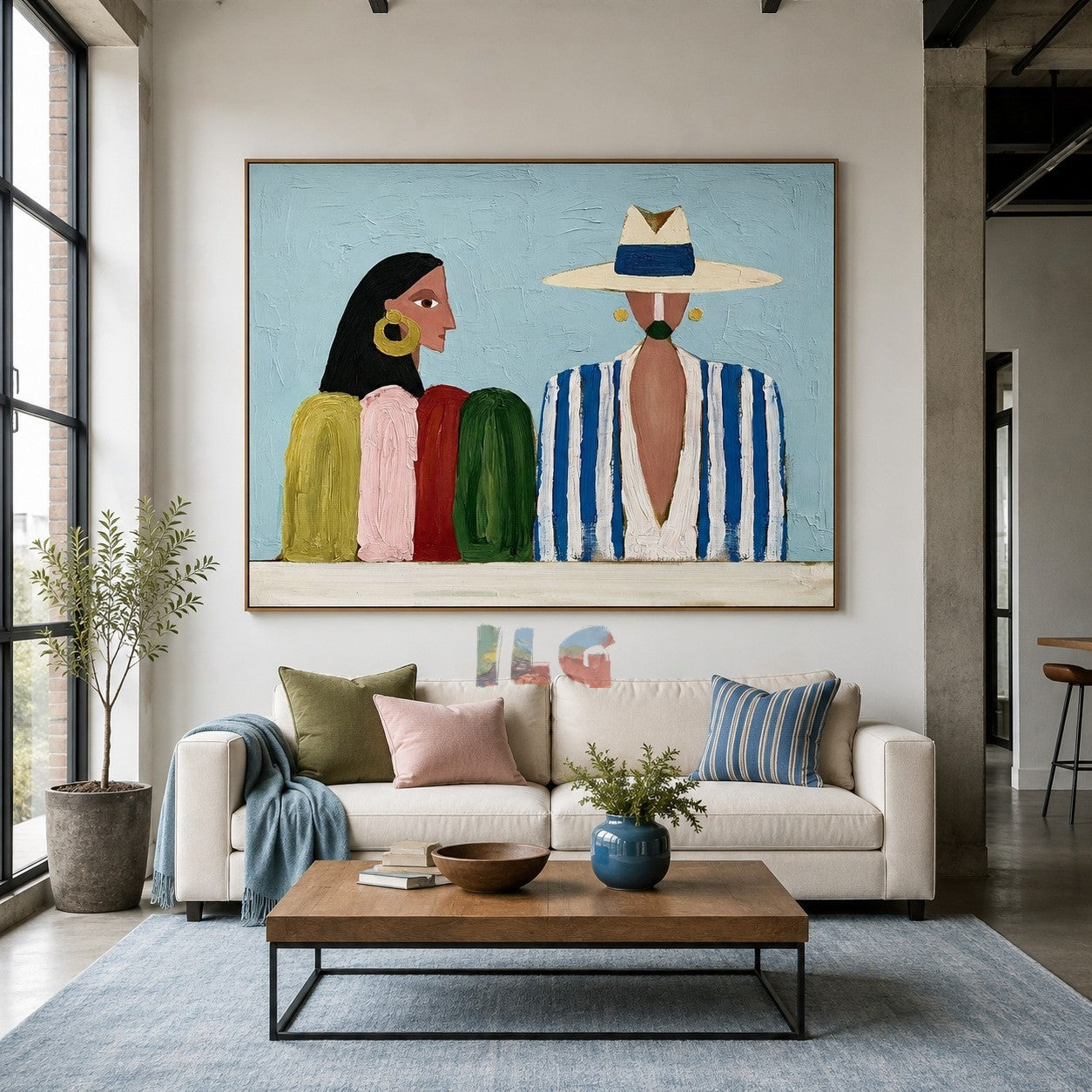 Coastal Conversation – Abstract Figurative Wall Art