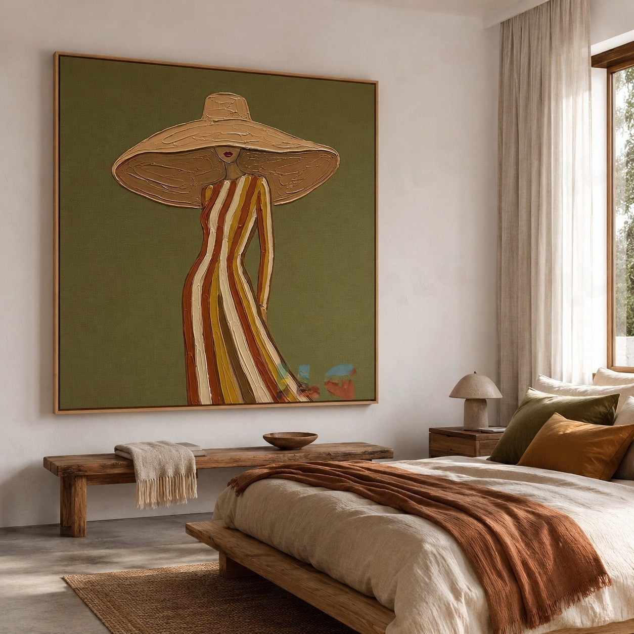 Desert Veil Portrait – Contemporary Figurative Wall Art