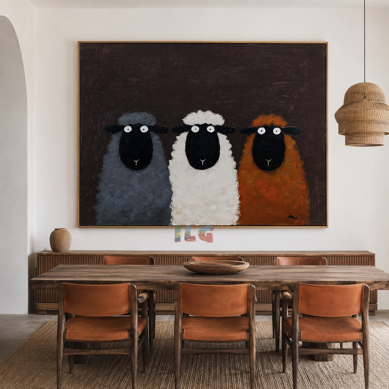 Cozy Barnyard Sheep – Farmhouse Animal Wall Art