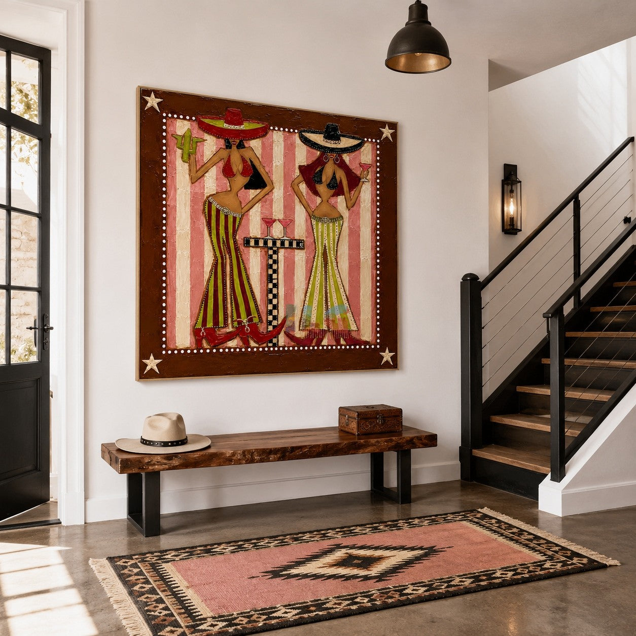 Fiesta Hat Duo – Contemporary Figure Wall Art