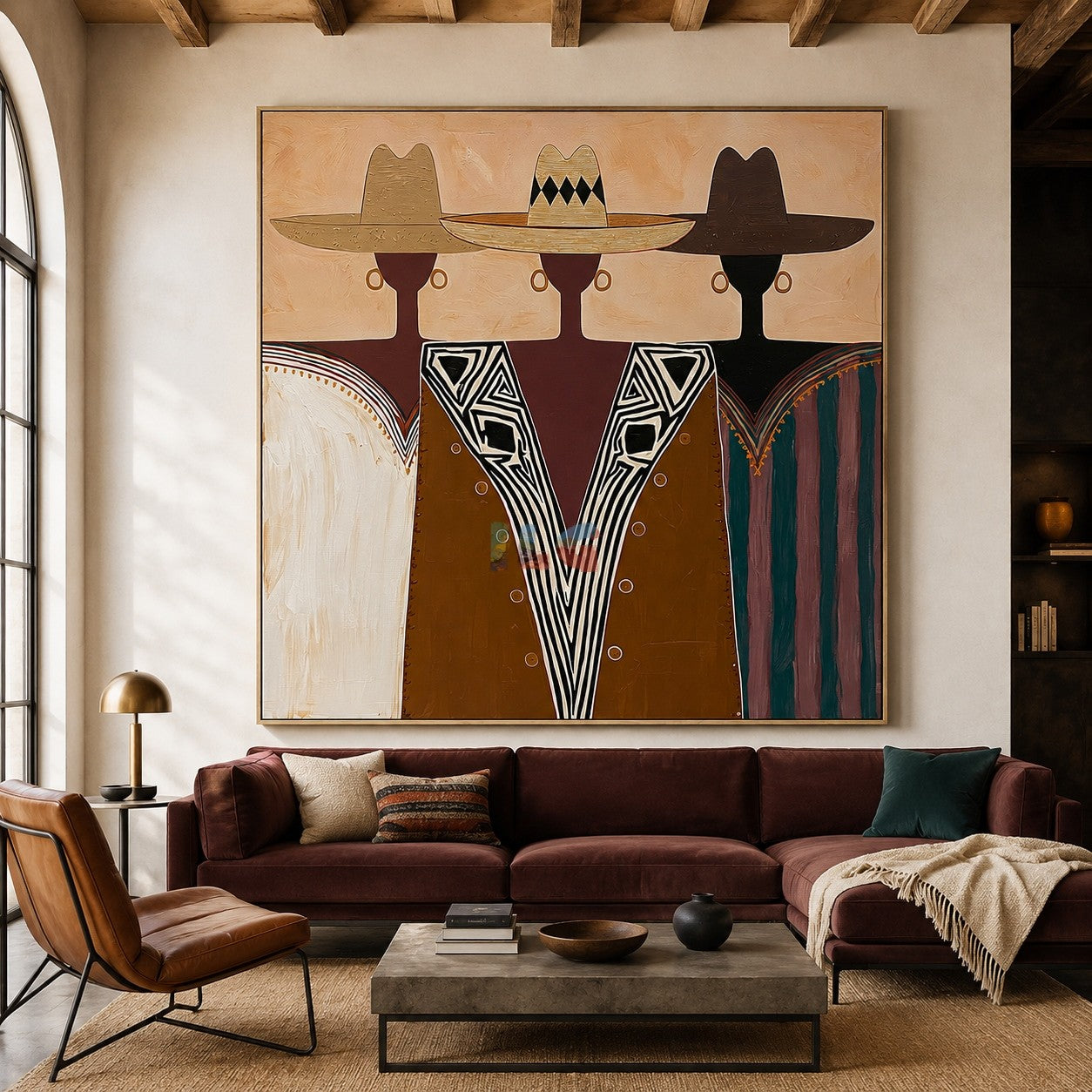 Desert Hat Trio – Contemporary Figure Wall Art