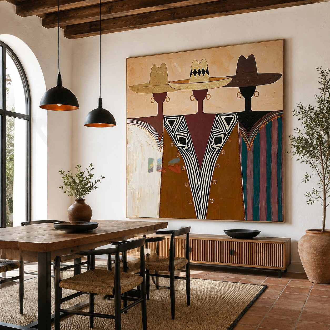 Desert Hat Trio – Contemporary Figure Wall Art