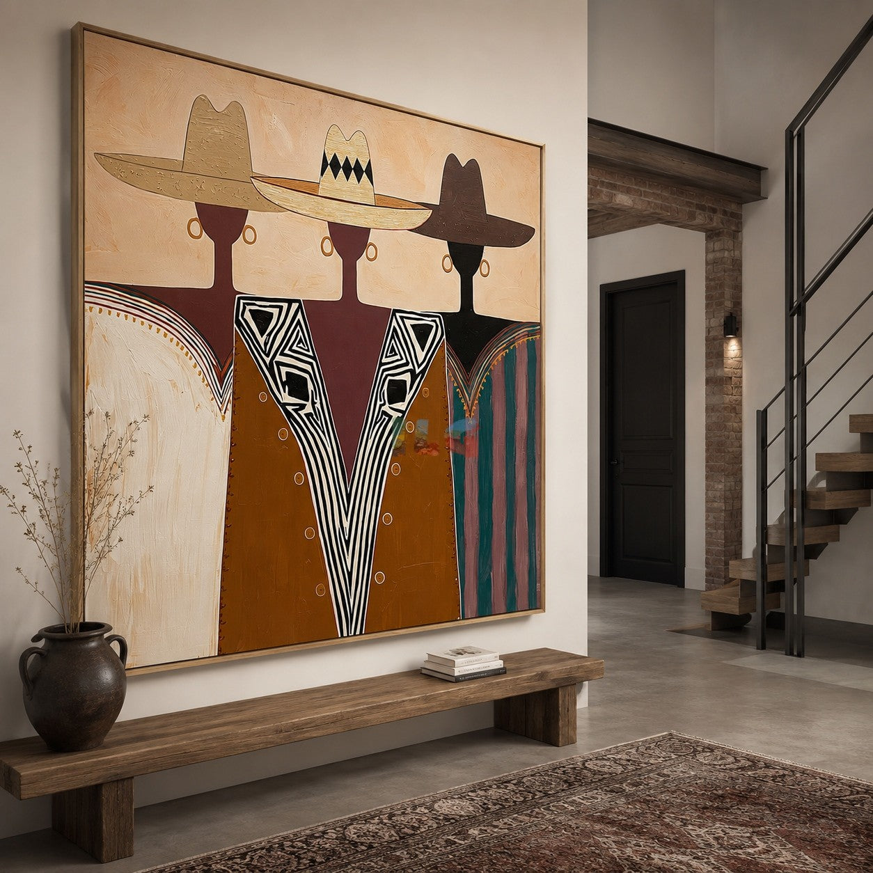 Desert Hat Trio – Contemporary Figure Wall Art