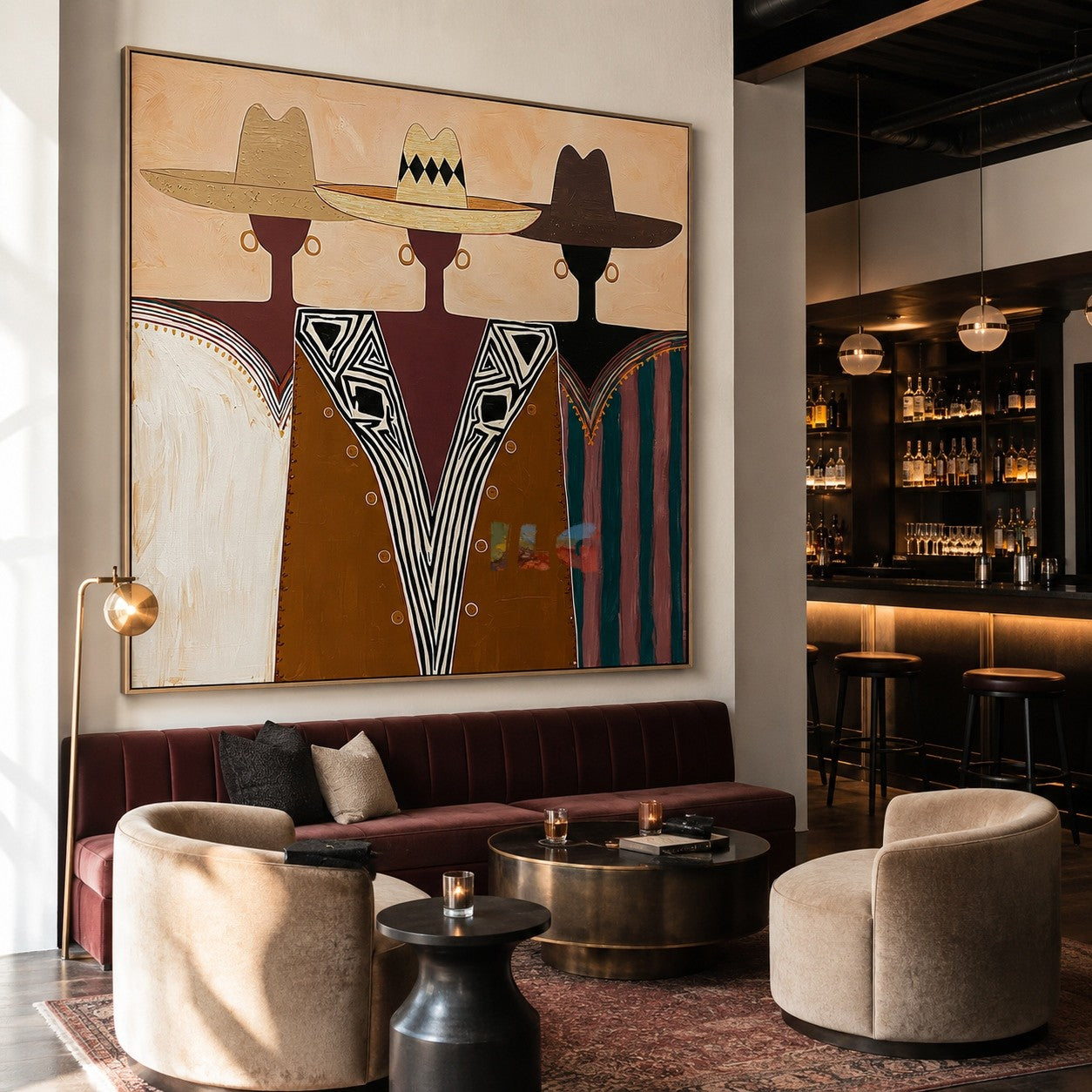 Desert Hat Trio – Contemporary Figure Wall Art