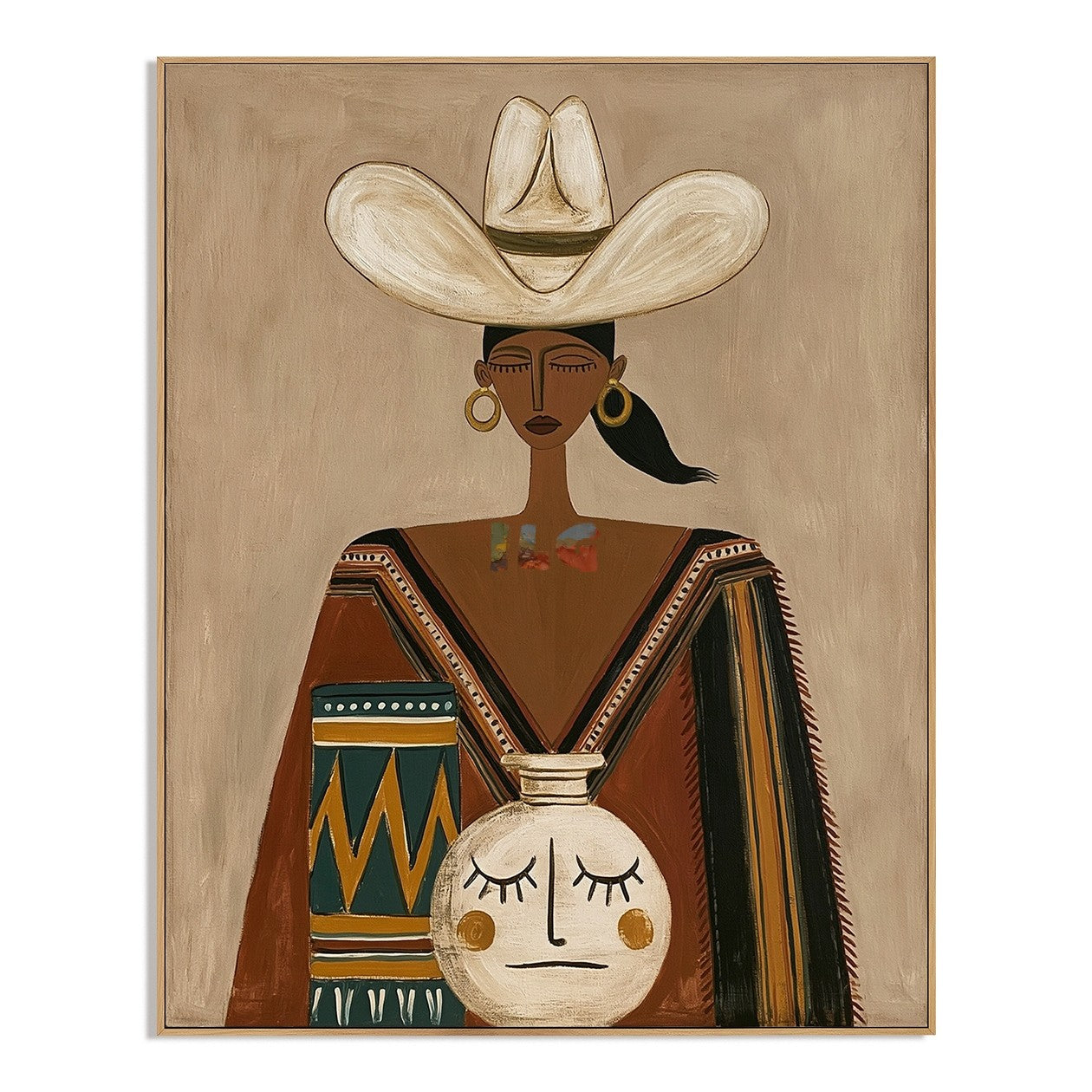 Desert Folk Muse – Contemporary Figure Wall Art