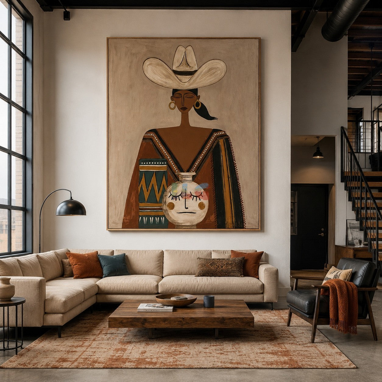 Desert Folk Muse – Contemporary Figure Wall Art