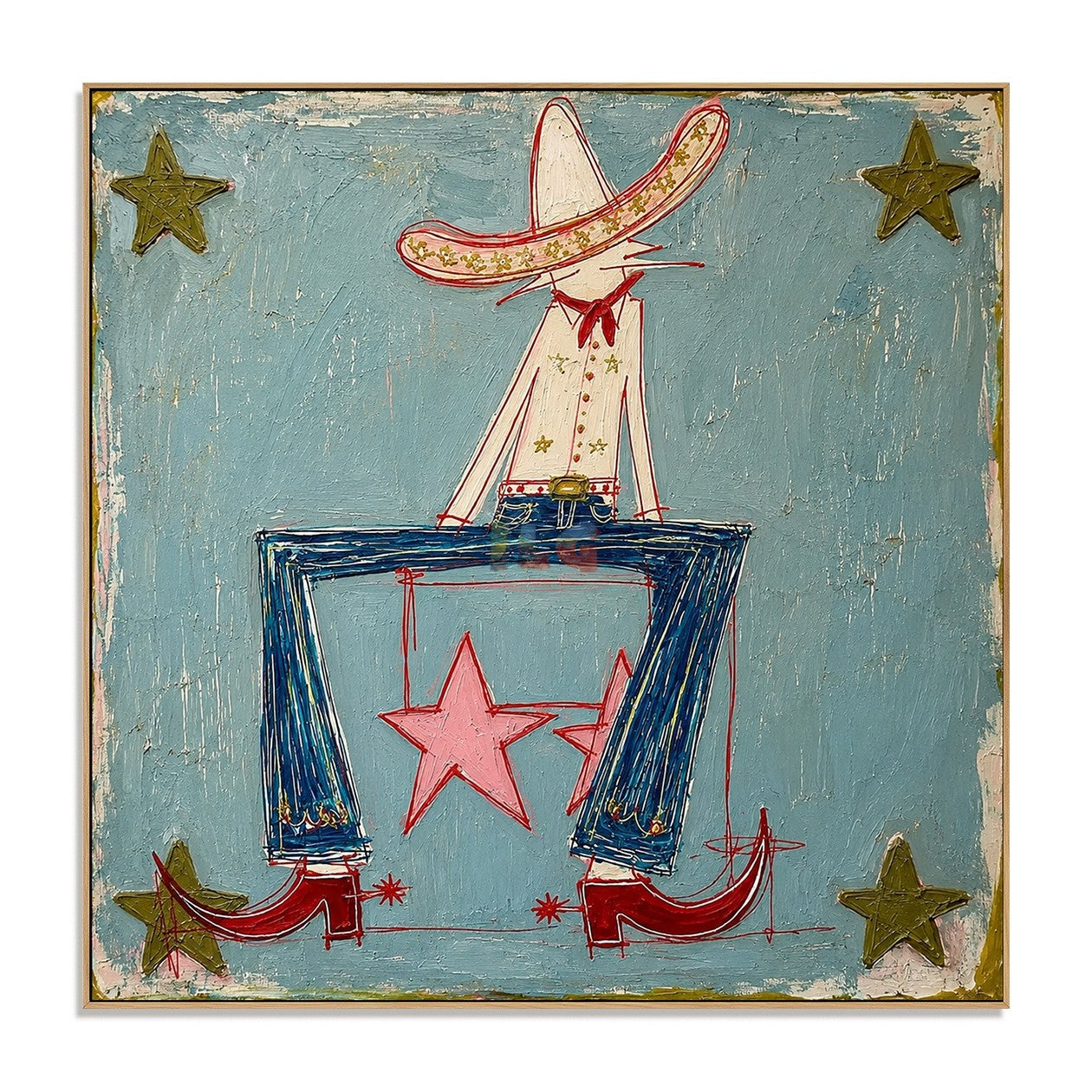 Star Boots Rider – Contemporary Western Figure Wall Art
