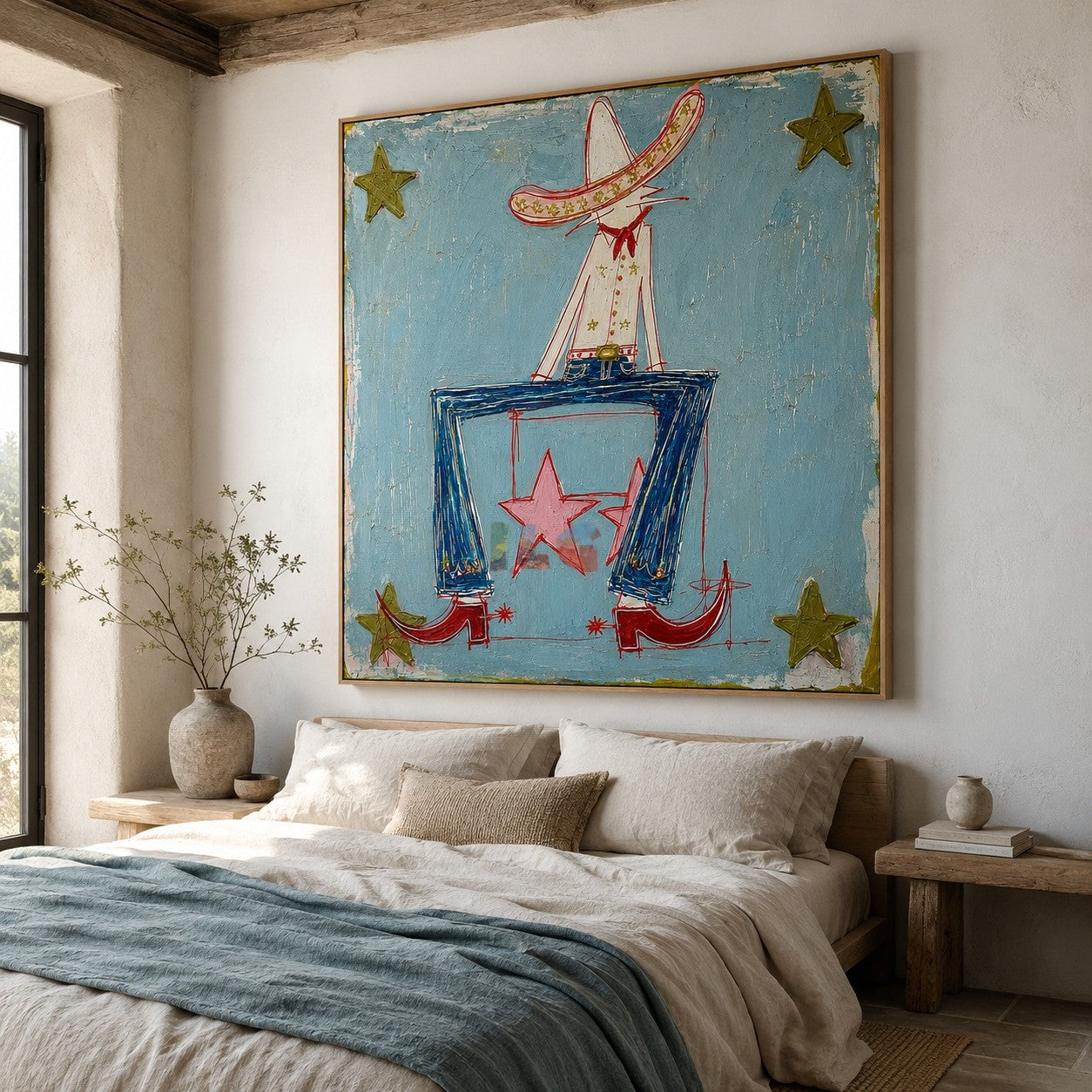 Star Boots Rider – Contemporary Western Figure Wall Art