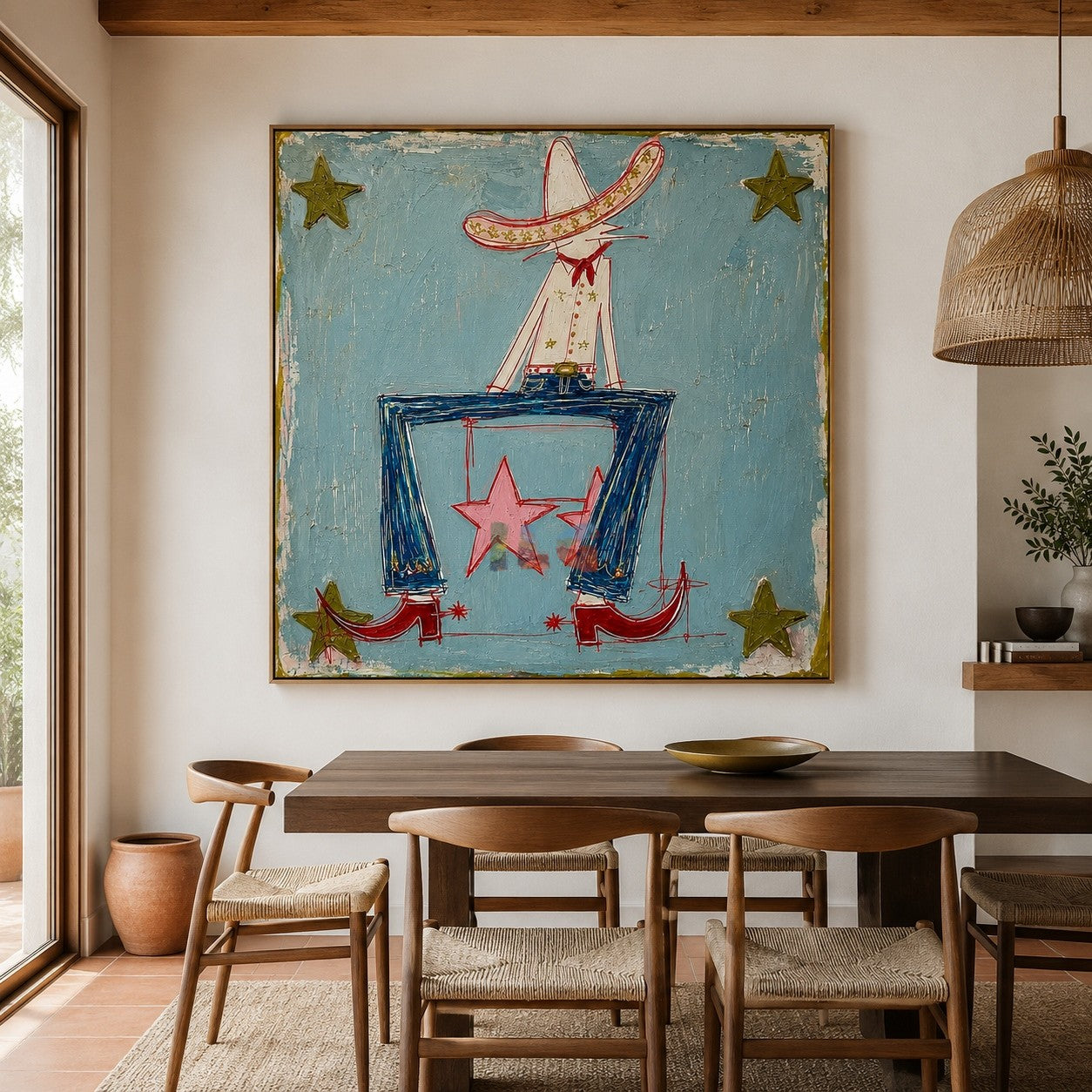 Star Boots Rider – Contemporary Western Figure Wall Art