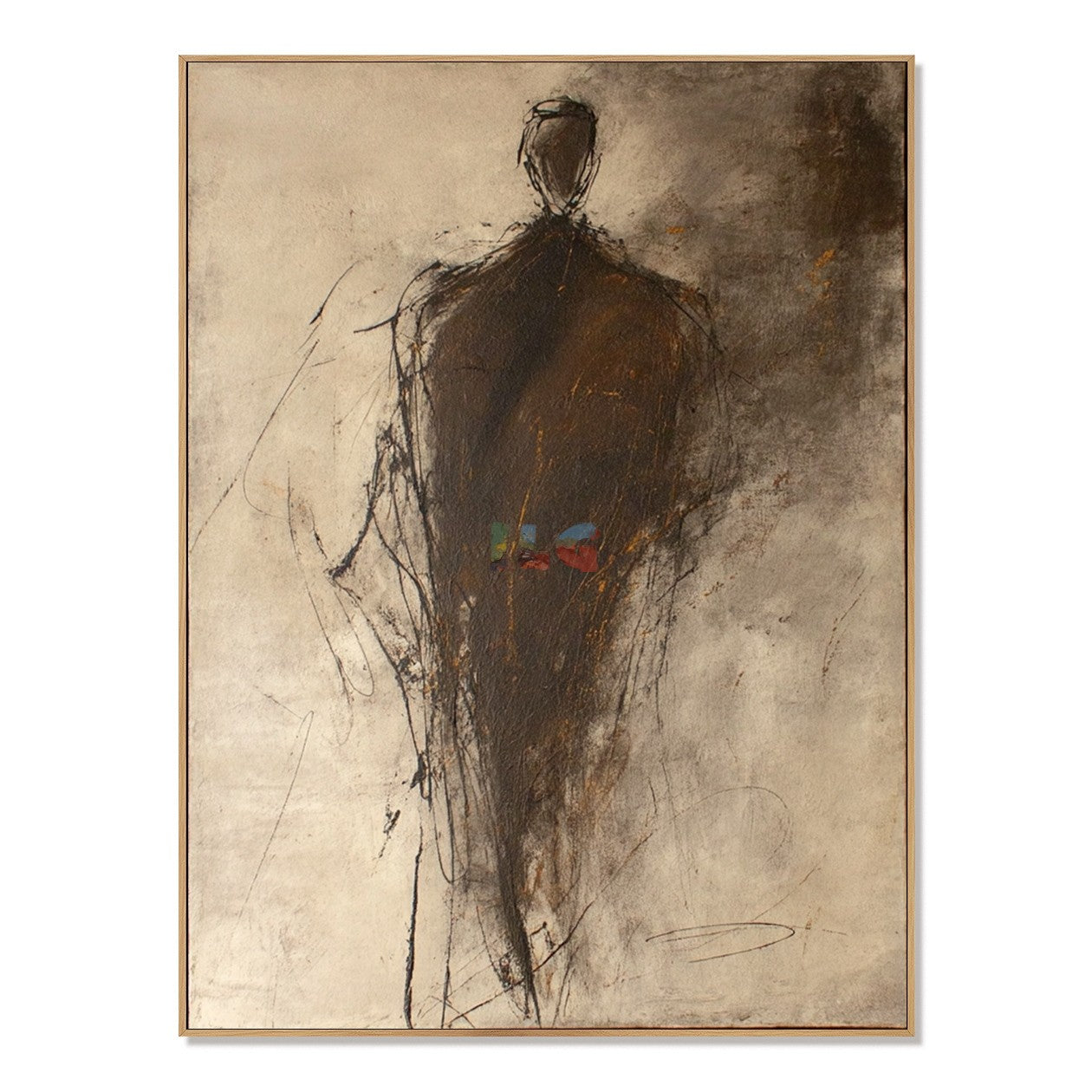 Quiet Shadow Form – Abstract Figure Wall Art