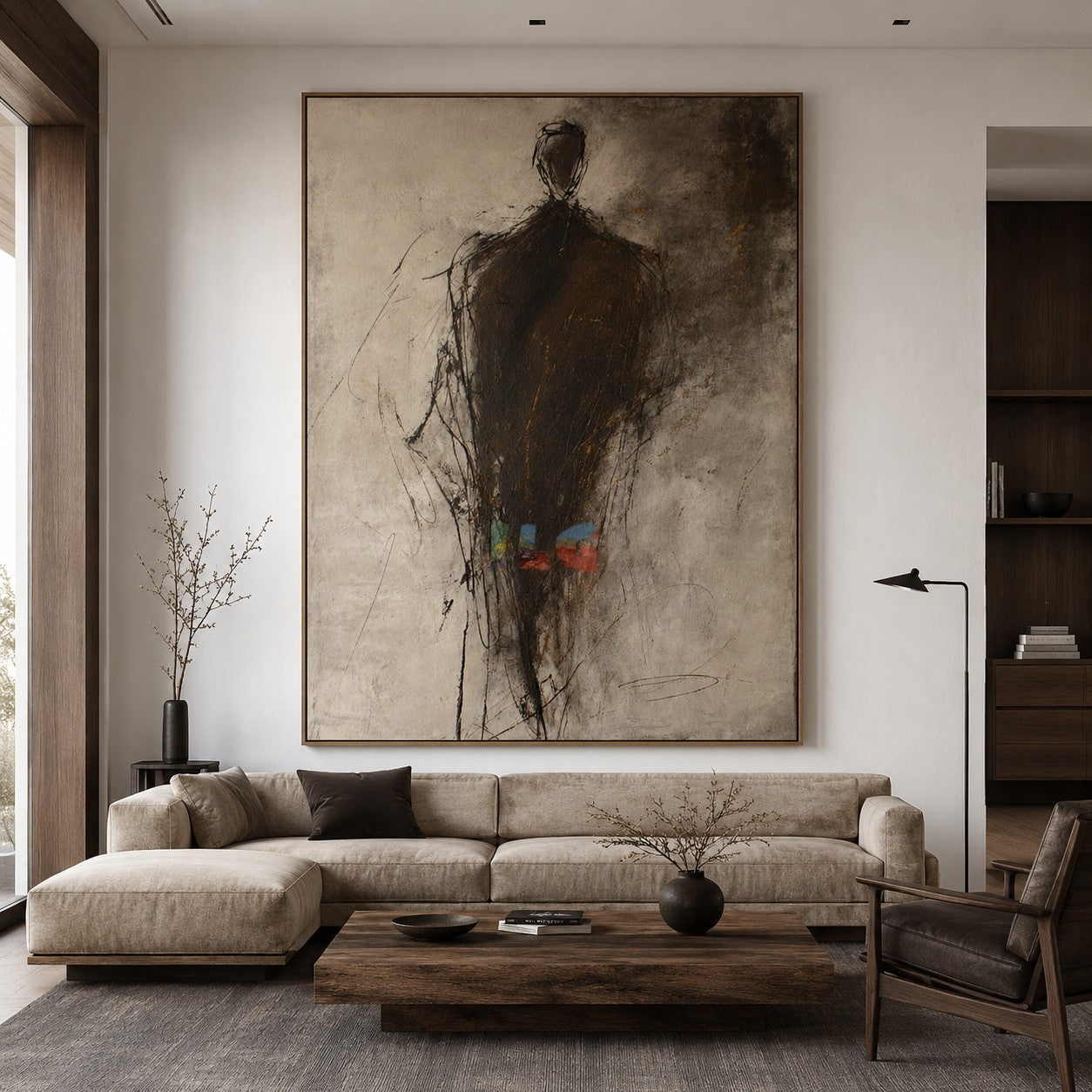 Quiet Shadow Form – Abstract Figure Wall Art