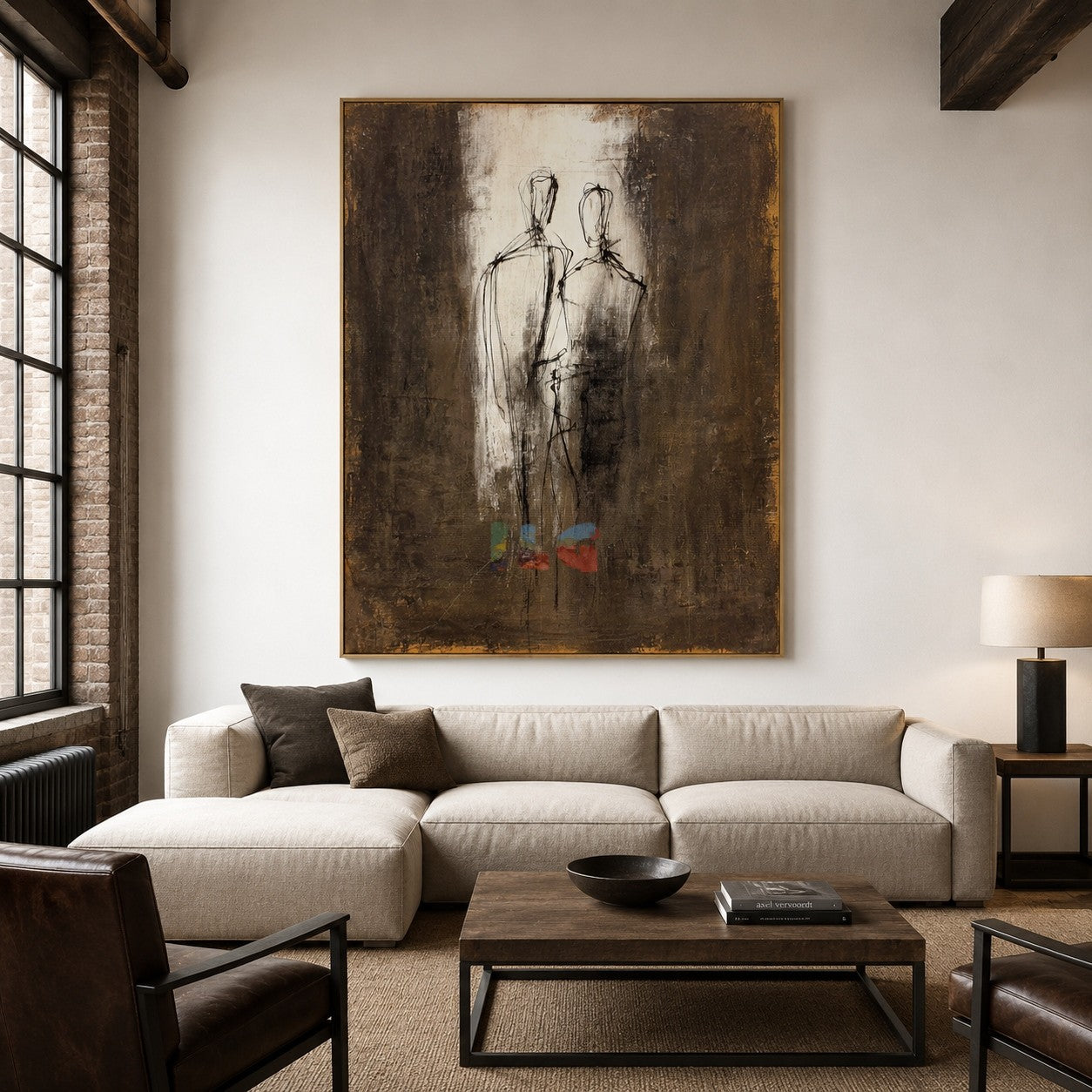Passing Shadows Duo – Abstract Figure Wall Art