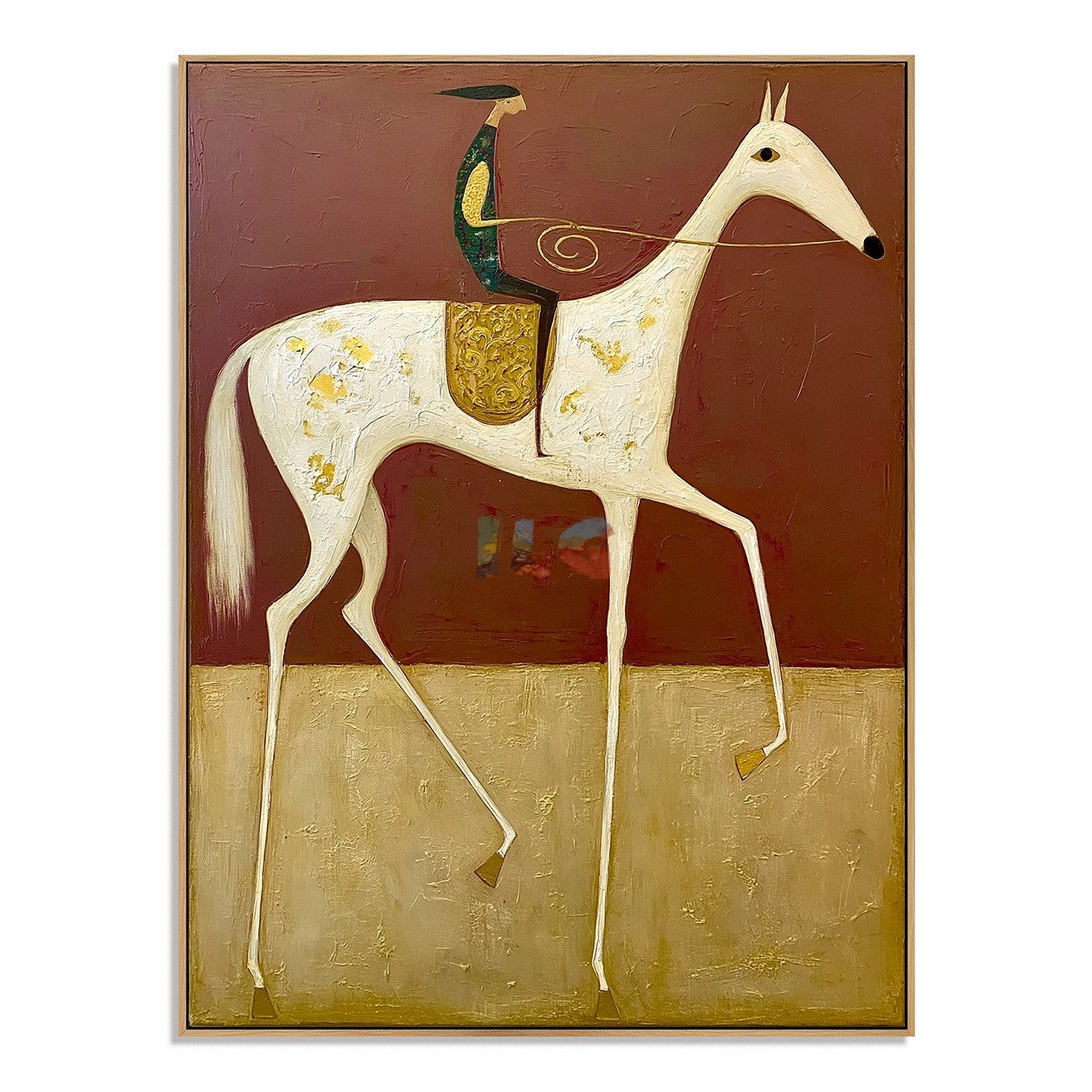 Ivory Desert Horse – Western Folk Wall Art