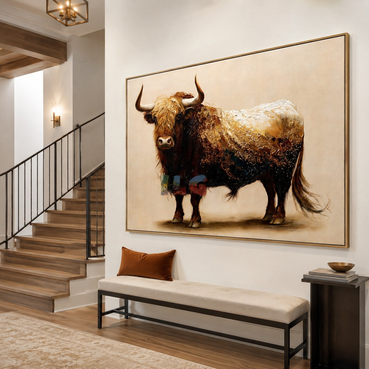 Rustic Highland Cow – Farmhouse Animal Wall Art