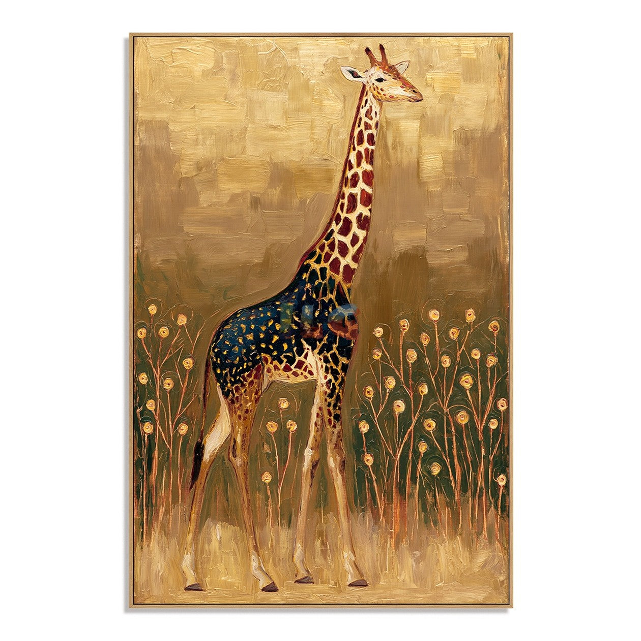 Golden Savanna Giraffe – Animal Wall Art