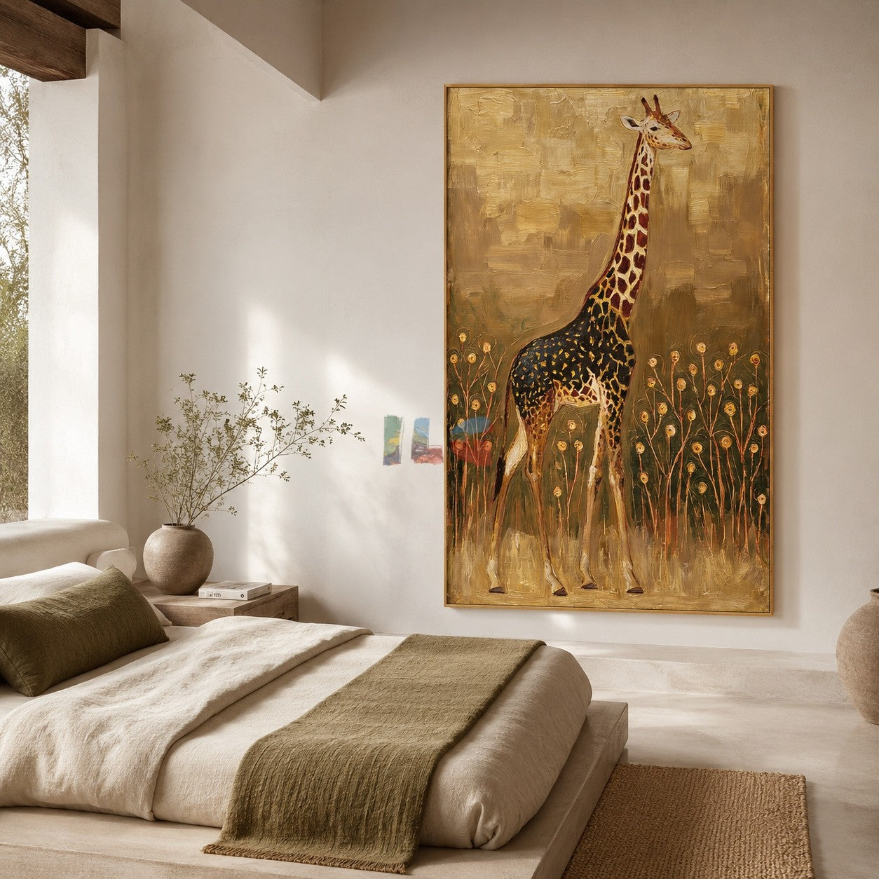 Golden Savanna Giraffe – Animal Wall Art