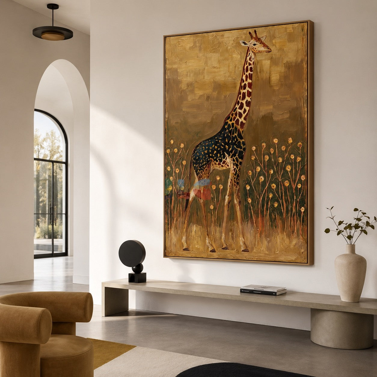 Golden Savanna Giraffe – Animal Wall Art