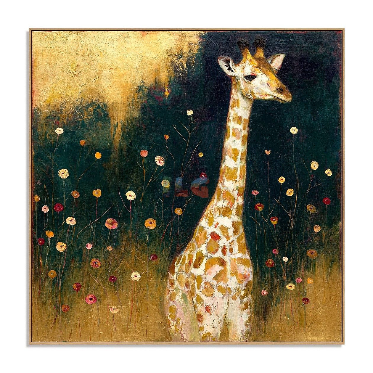 Sunlit Garden Giraffe Portrait – Animal Wall Art