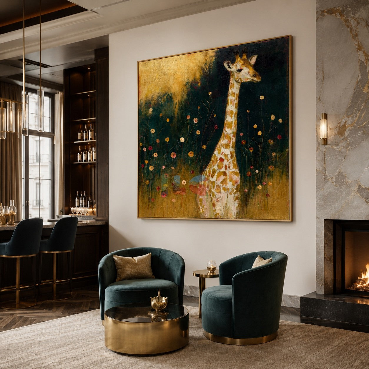 Sunlit Garden Giraffe Portrait – Animal Wall Art