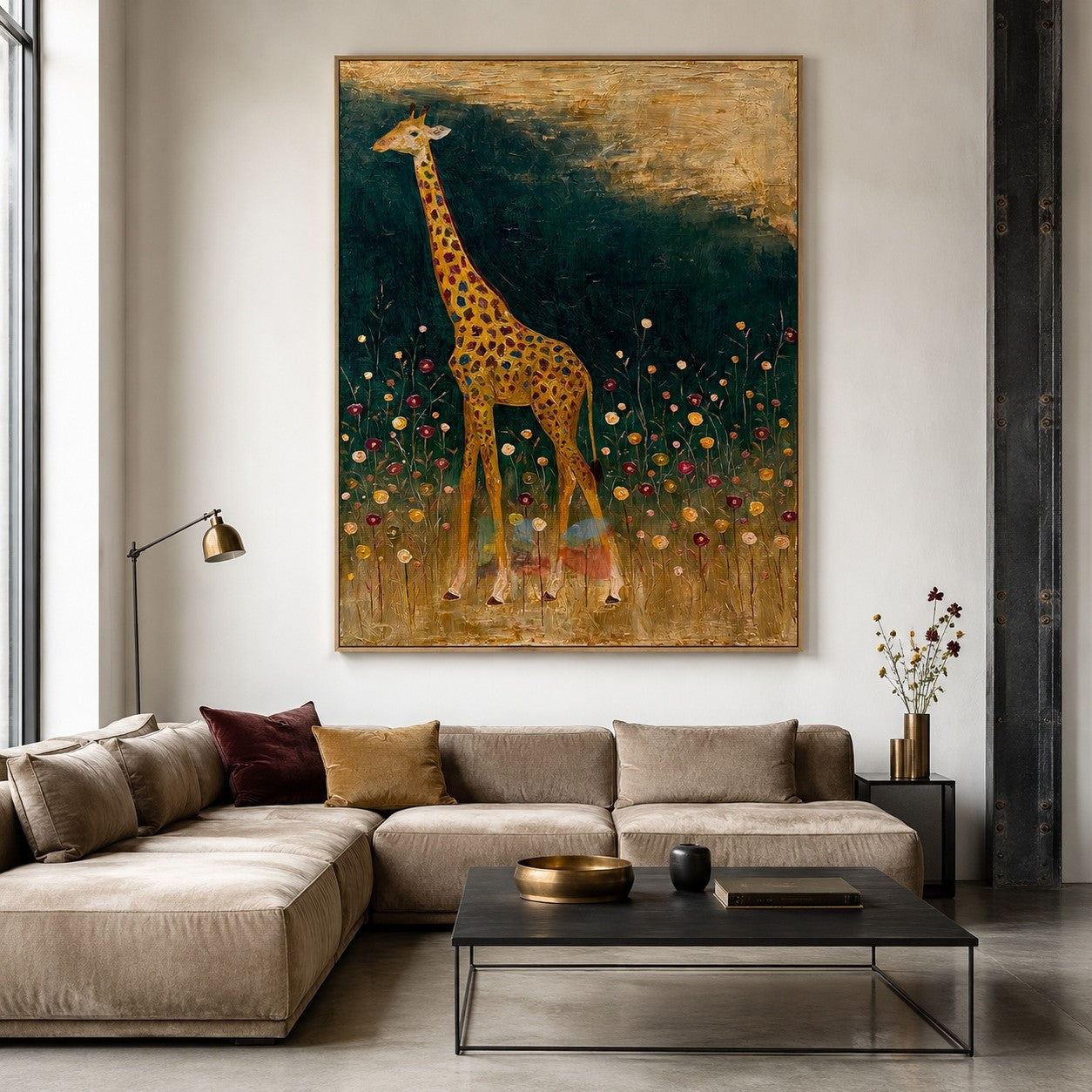 Wildflower Giraffe Meadow – Animal Wall Art