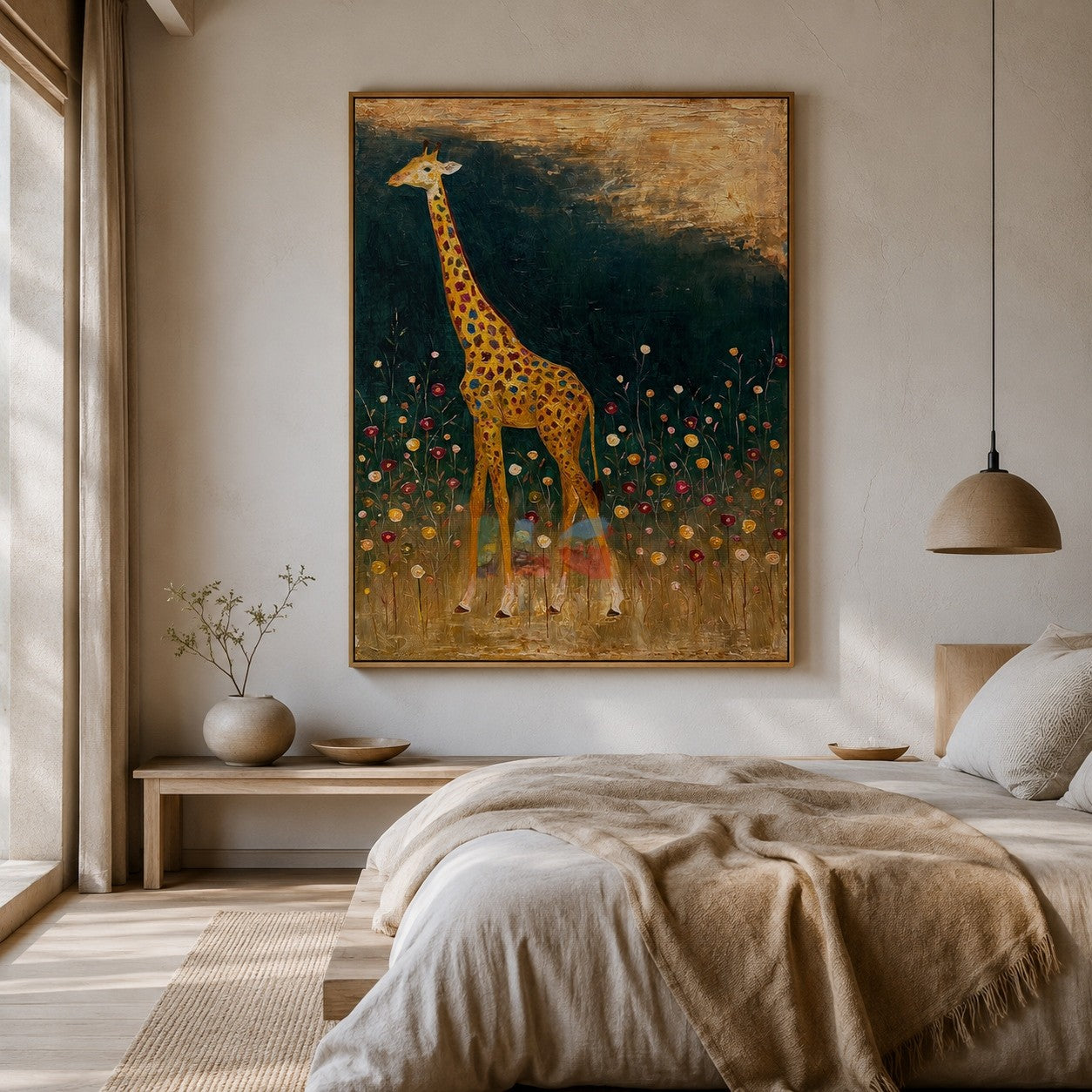 Wildflower Giraffe Meadow – Animal Wall Art