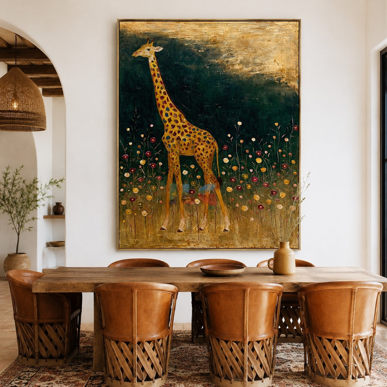 Wildflower Giraffe Meadow – Animal Wall Art