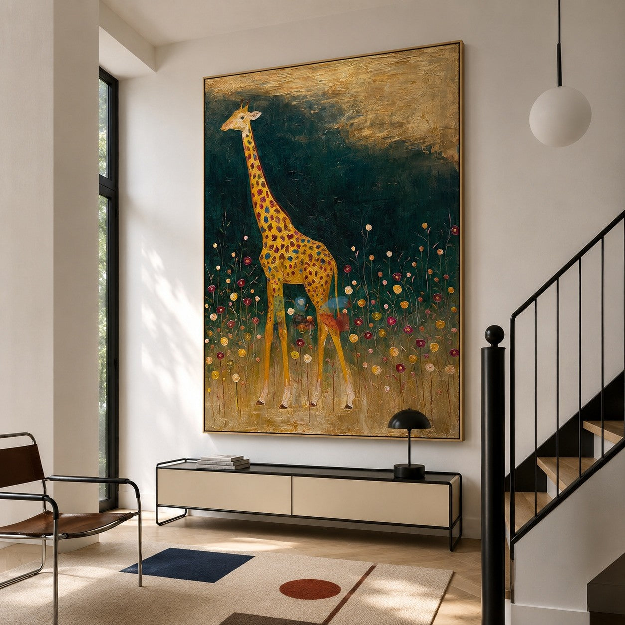Wildflower Giraffe Meadow – Animal Wall Art