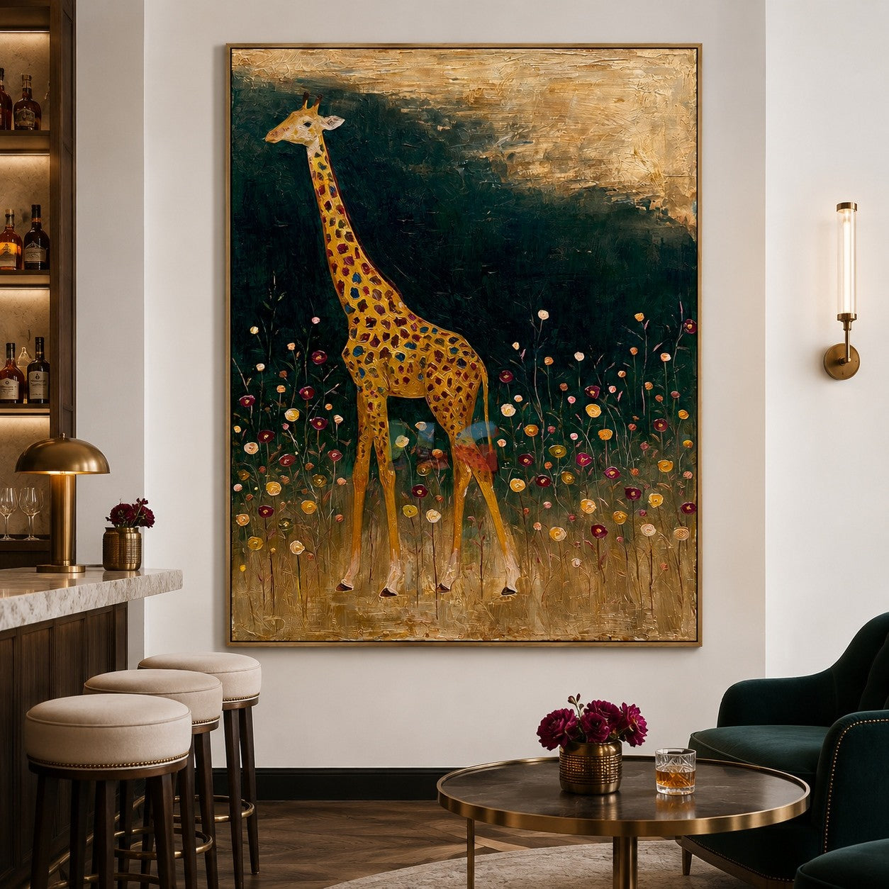 Wildflower Giraffe Meadow – Animal Wall Art