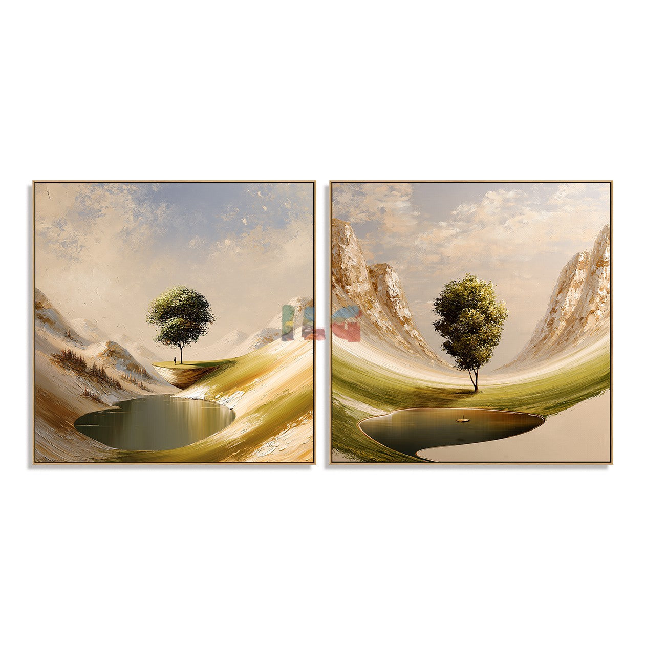 Serene Valley Duo – Landscape Wall Art Set