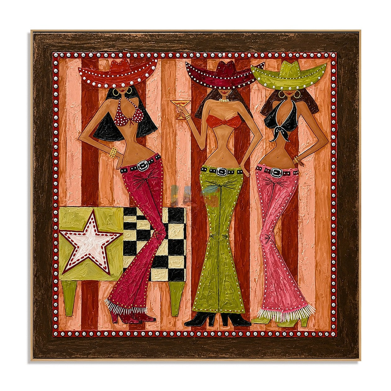 Fiesta Hat Trio – Western Figure Wall Art