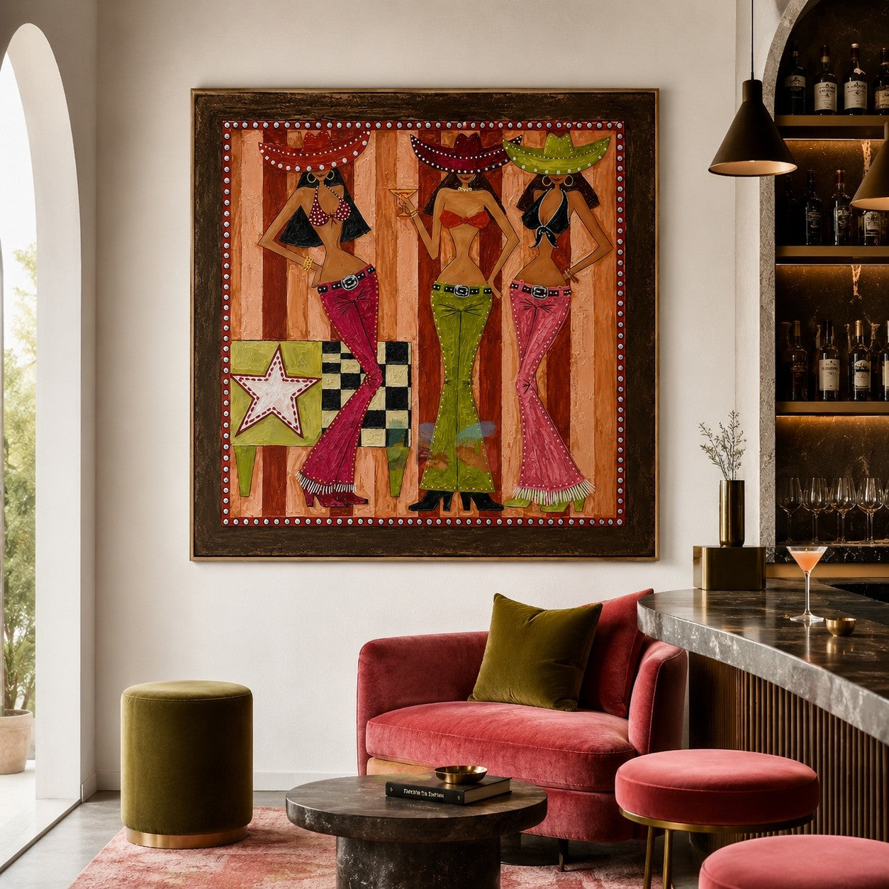 Fiesta Hat Trio – Western Figure Wall Art