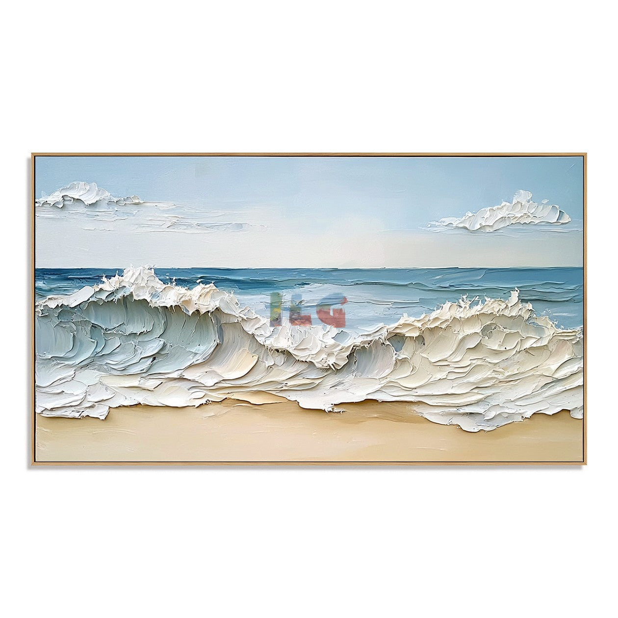 Coastal Wave Serenity – Textured Seascape Wall Art
