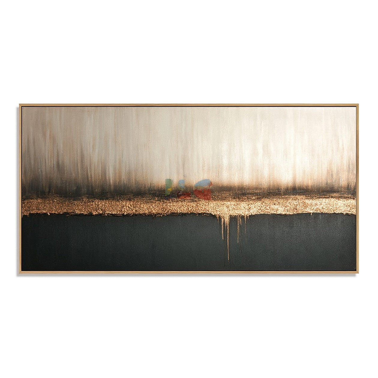 Copper Mist Horizon – Abstract Minimalist Textured Wall Art