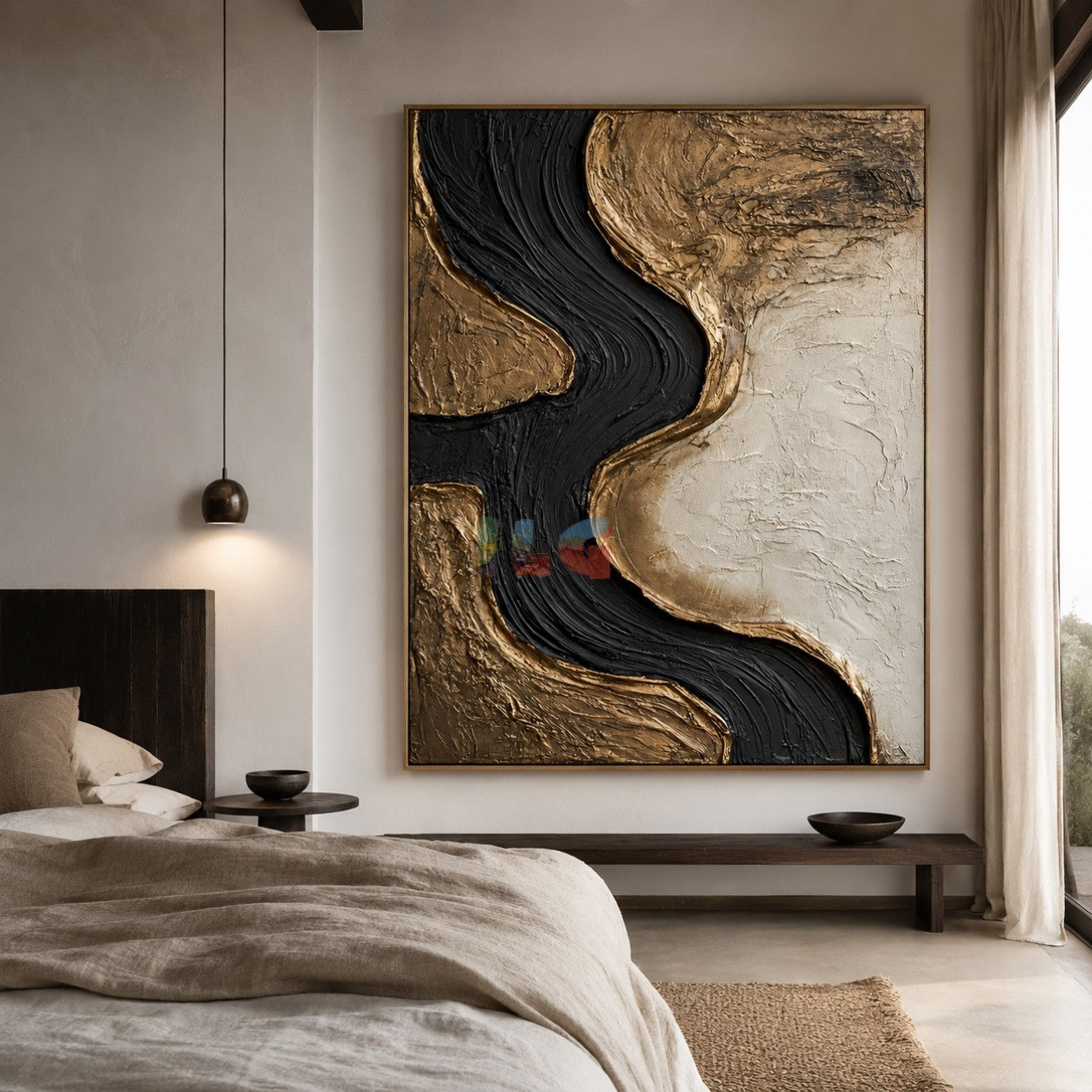 Auric River Vein – Abstract Organic Textured Wall Art