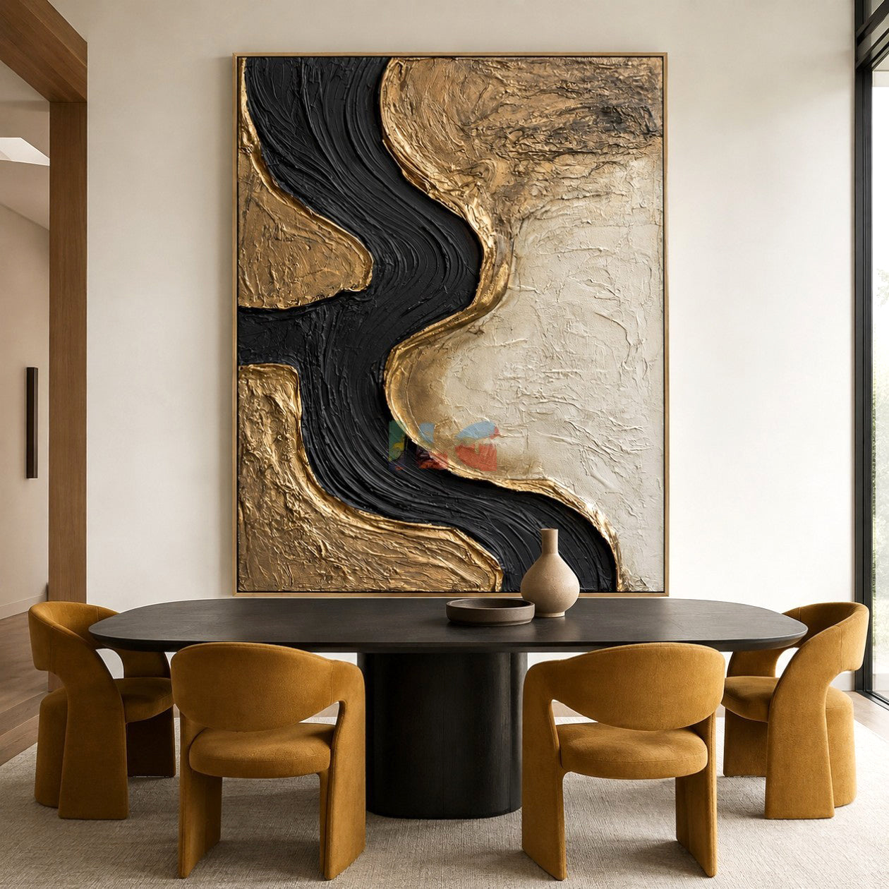 Auric River Vein – Abstract Organic Textured Wall Art