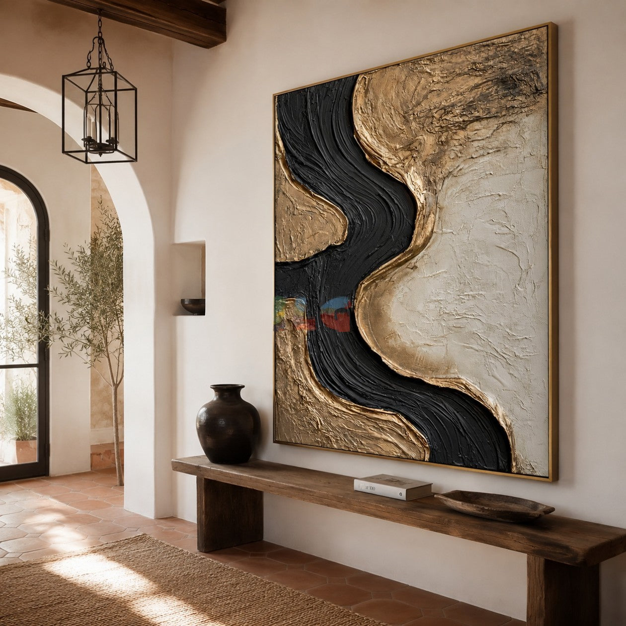 Auric River Vein – Abstract Organic Textured Wall Art