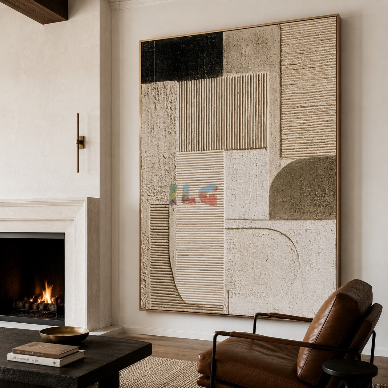 Modern Layered Blocks – Abstract Minimalist Textured Wall Art