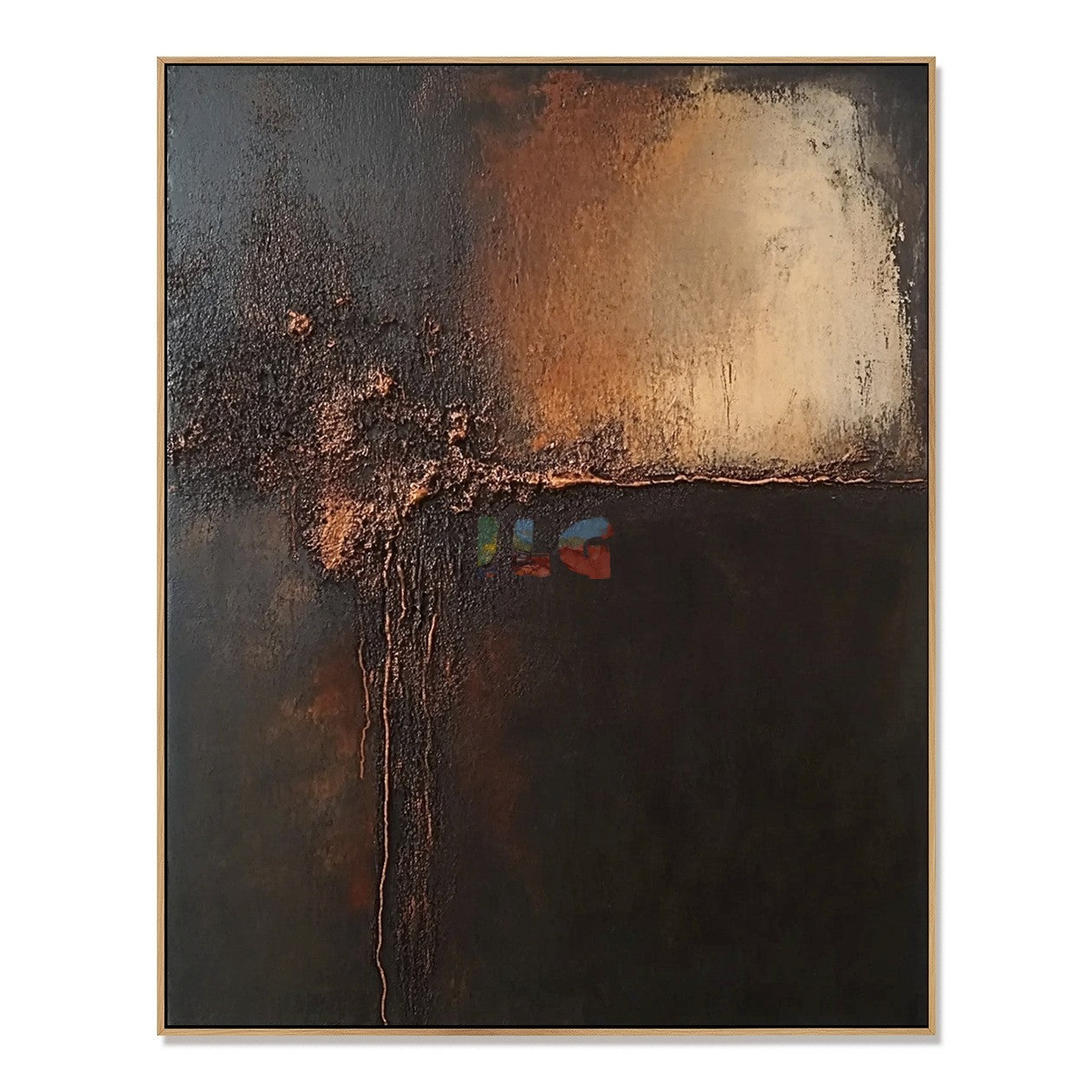 Nocturne Earth Layers – Abstract Organic Textured Wall Art