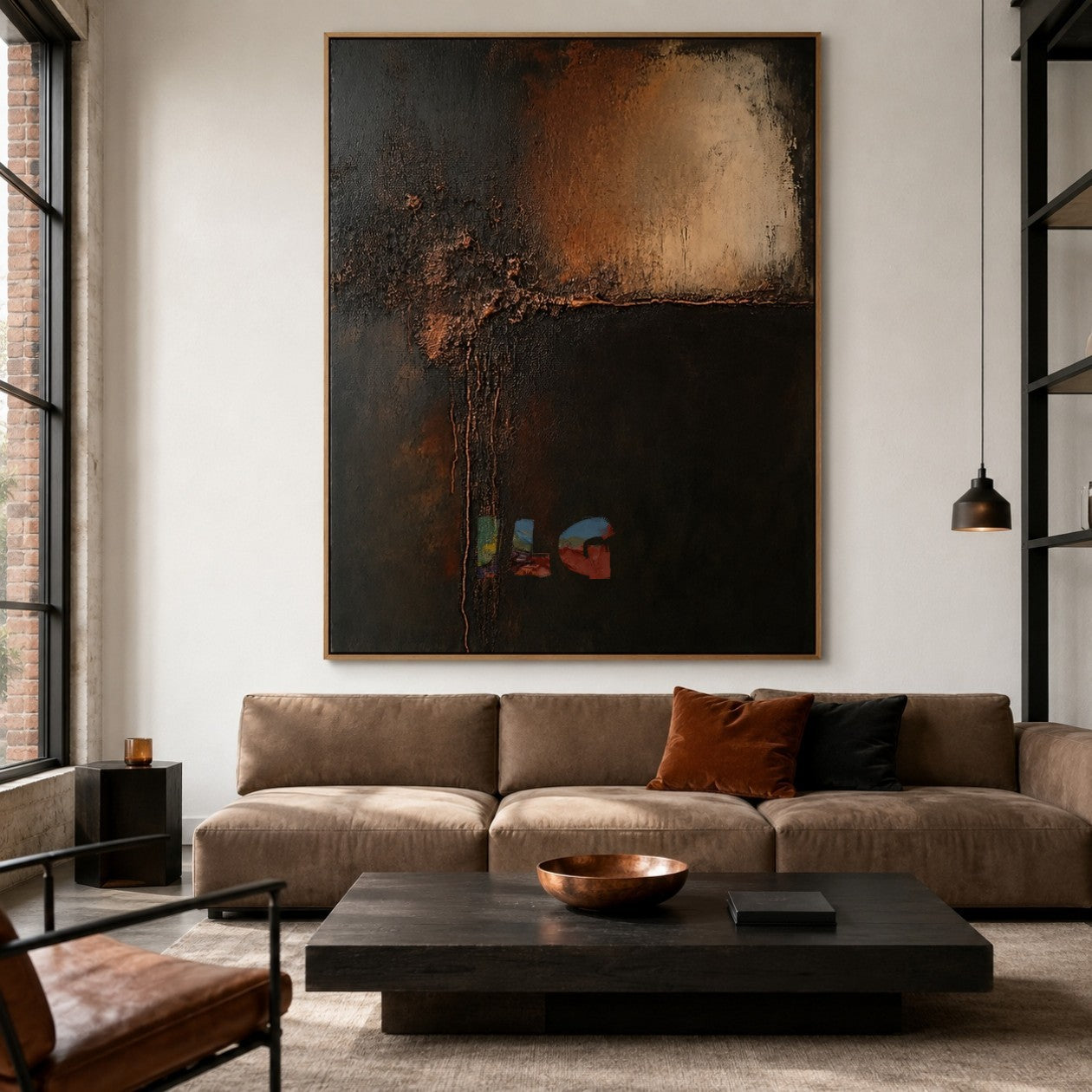 Nocturne Earth Layers – Abstract Organic Textured Wall Art