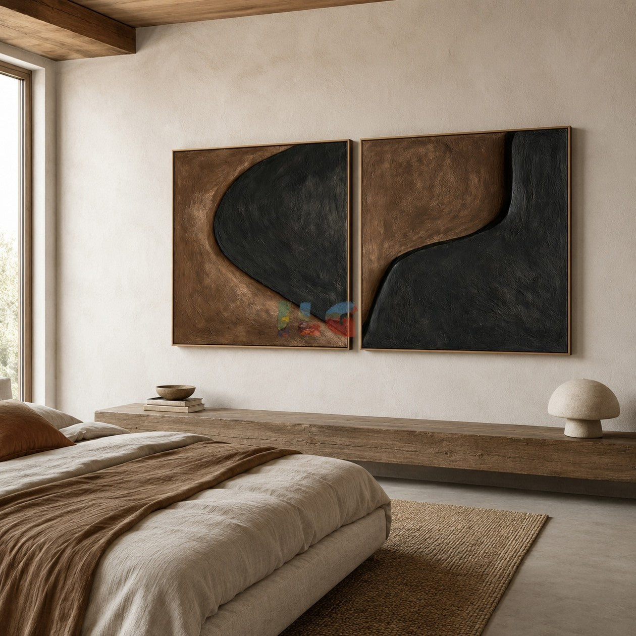 Terra Shadow Forms – Abstract Organic Textured Wall Art
