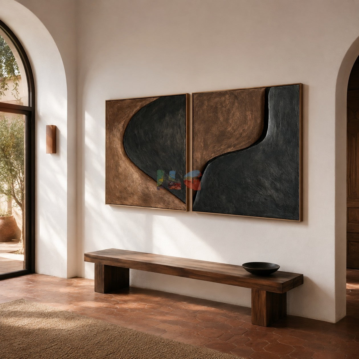 Terra Shadow Forms – Abstract Organic Textured Wall Art