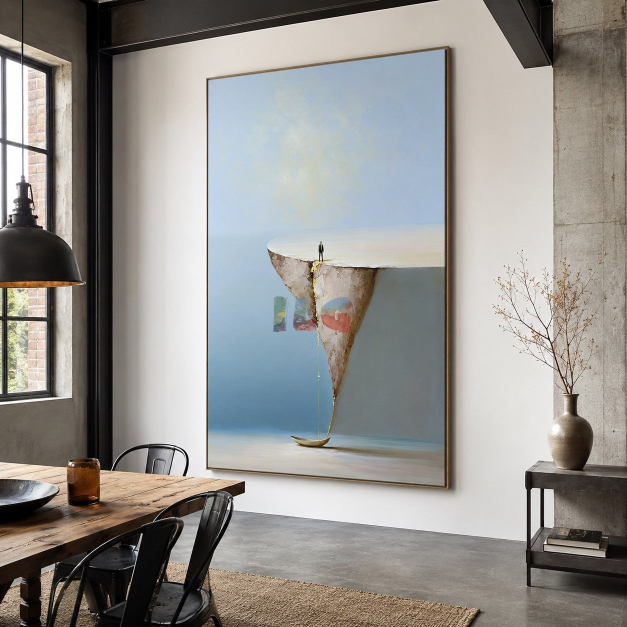 Beyond the Floating Edge – Minimalist Surreal Landscape Wall Art