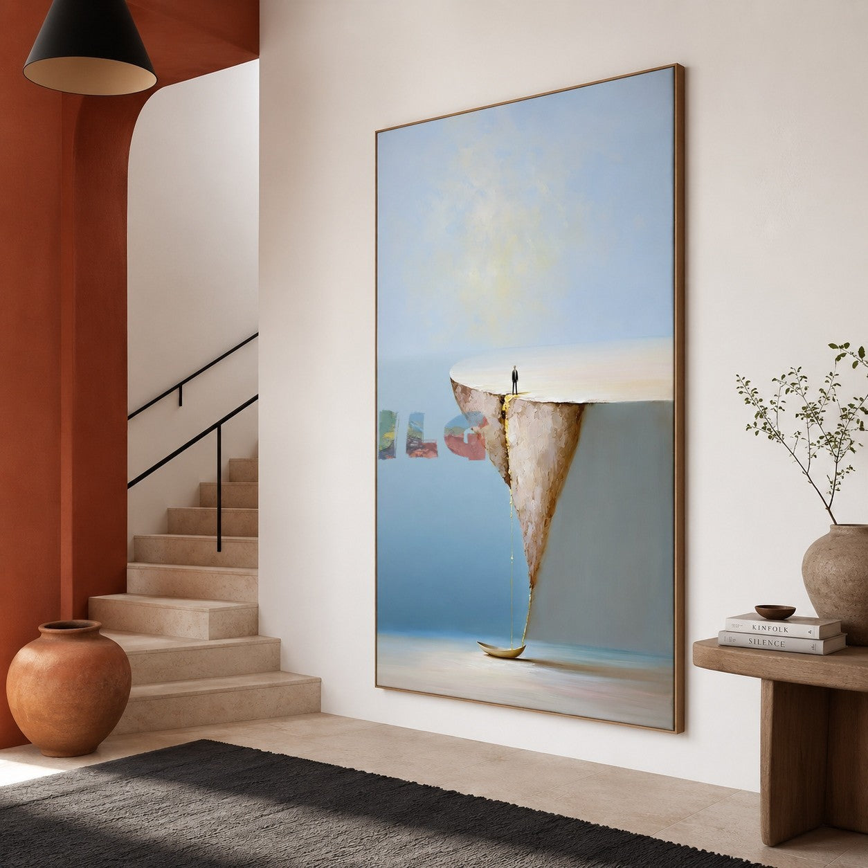Beyond the Floating Edge – Minimalist Surreal Landscape Wall Art